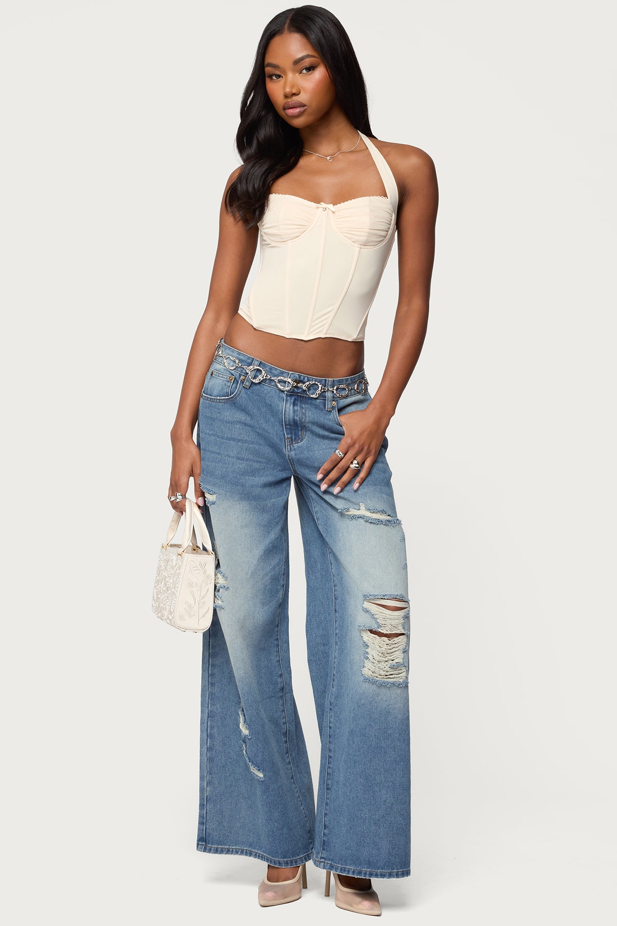 Abigail Ruched Halter Corset - Image 3