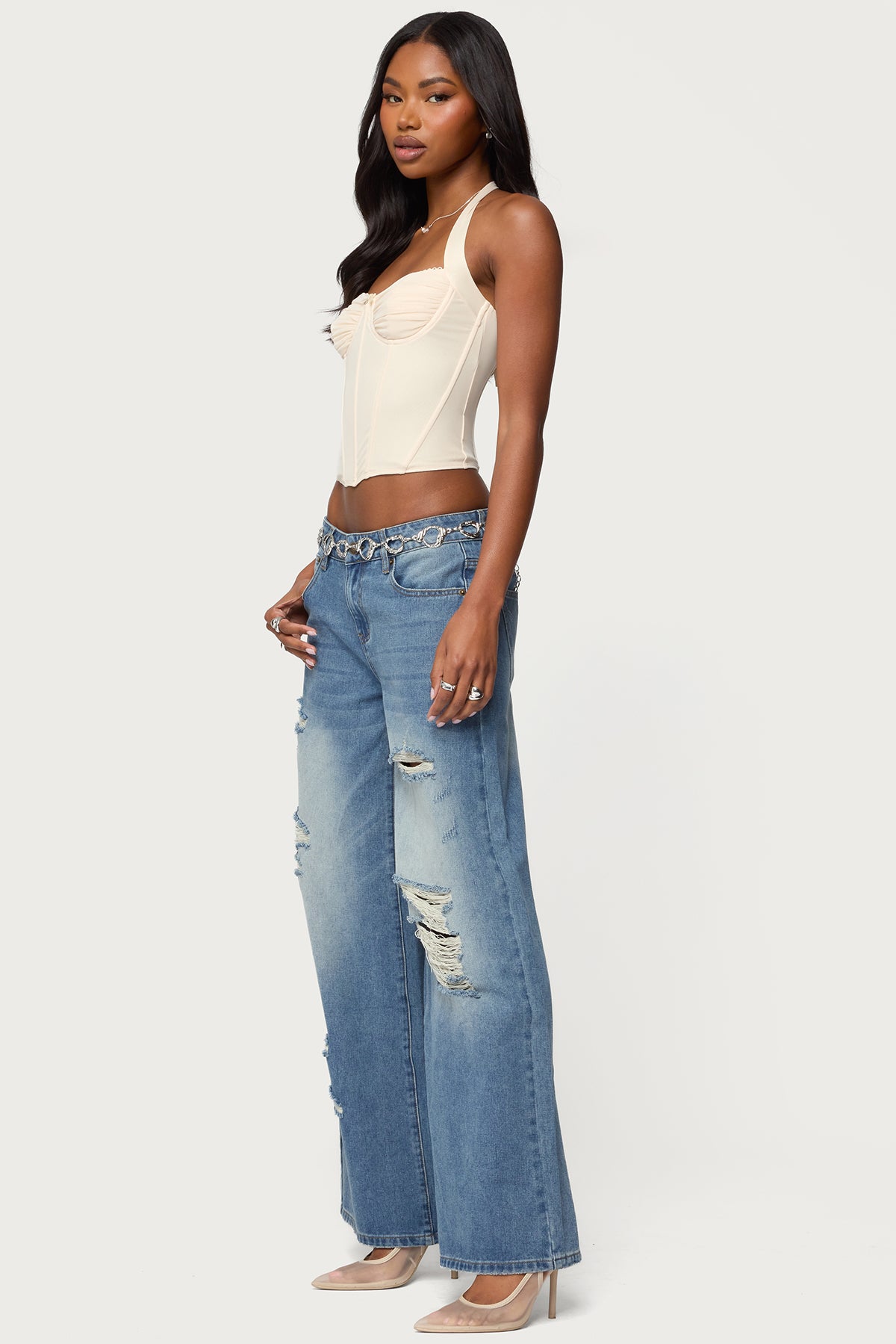 Abigail Ruched Halter Corset - Image 5