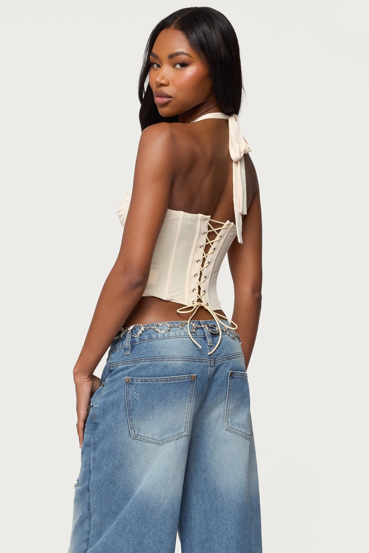 Abigail Ruched Halter Corset - Image 6