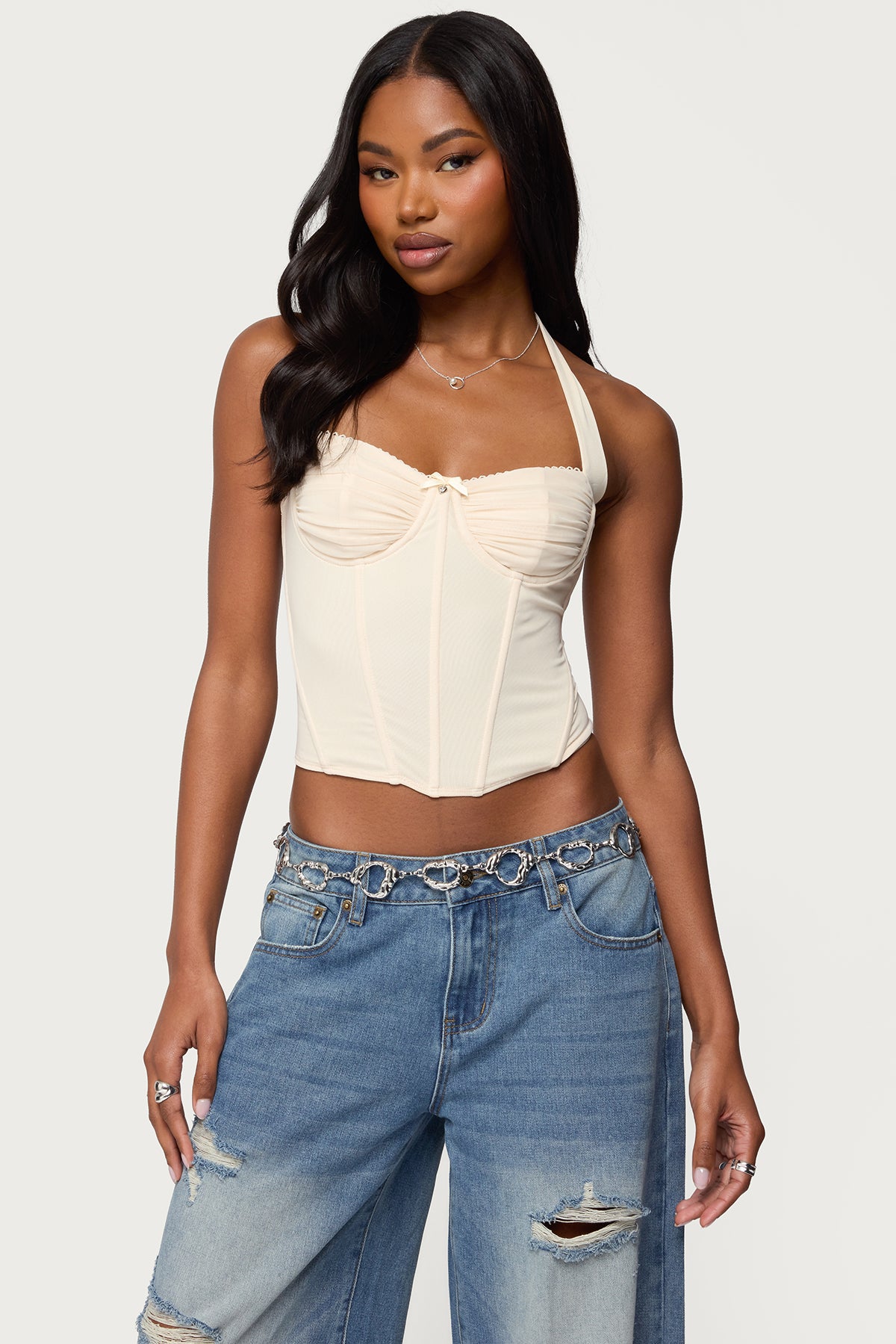Abigail Ruched Halter Corset - Image 2