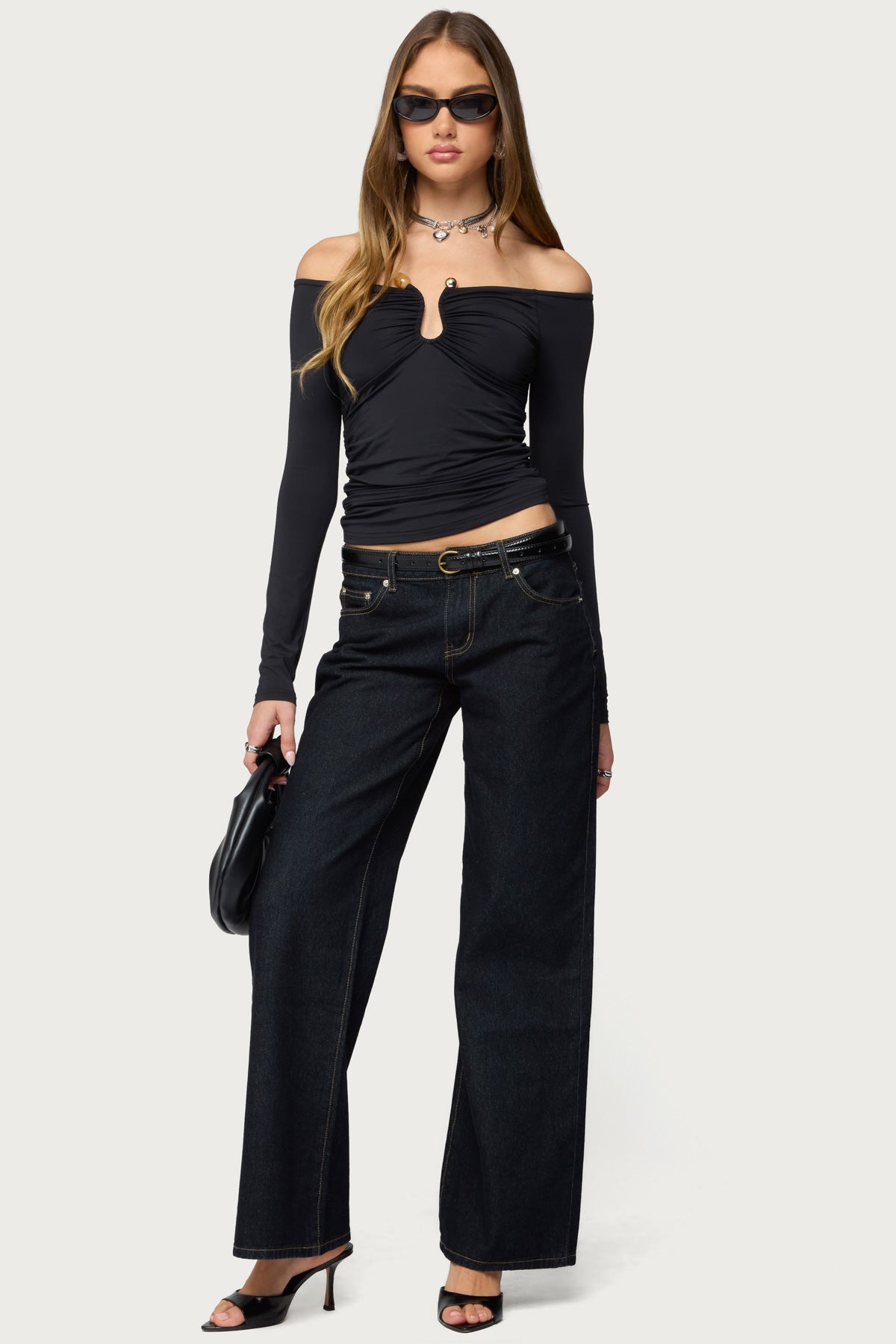 Halle Curved U Off Shoulder Top - Image 2
