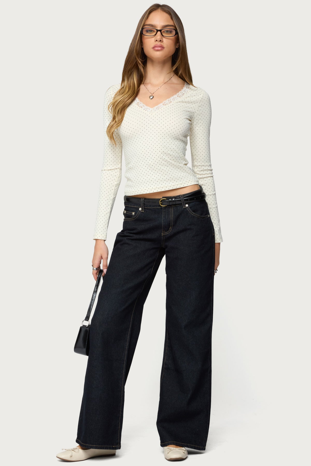 Morah Lacey Polka Dot Top - Image 2