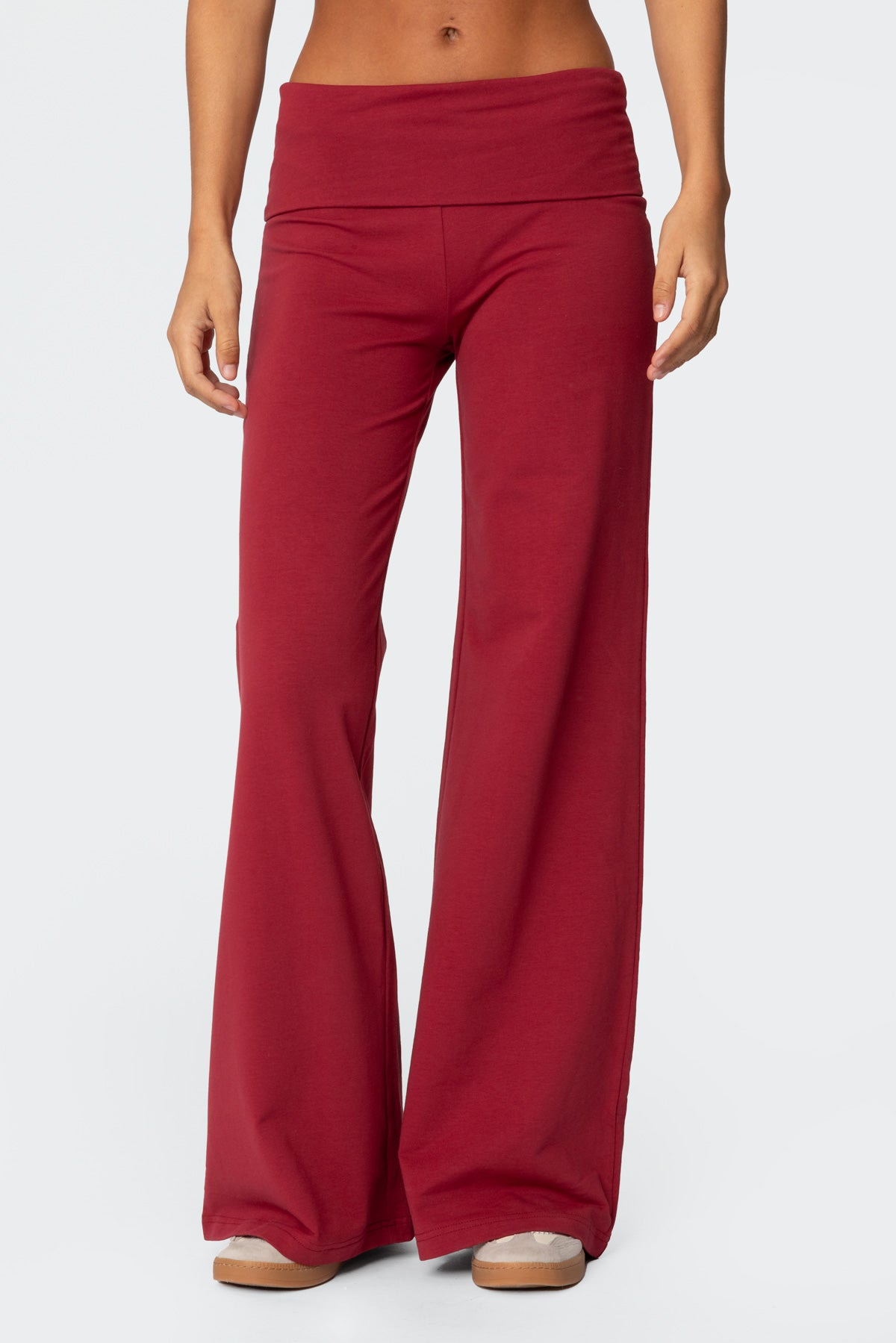 Wide Leg Foldover Pants - Image 2