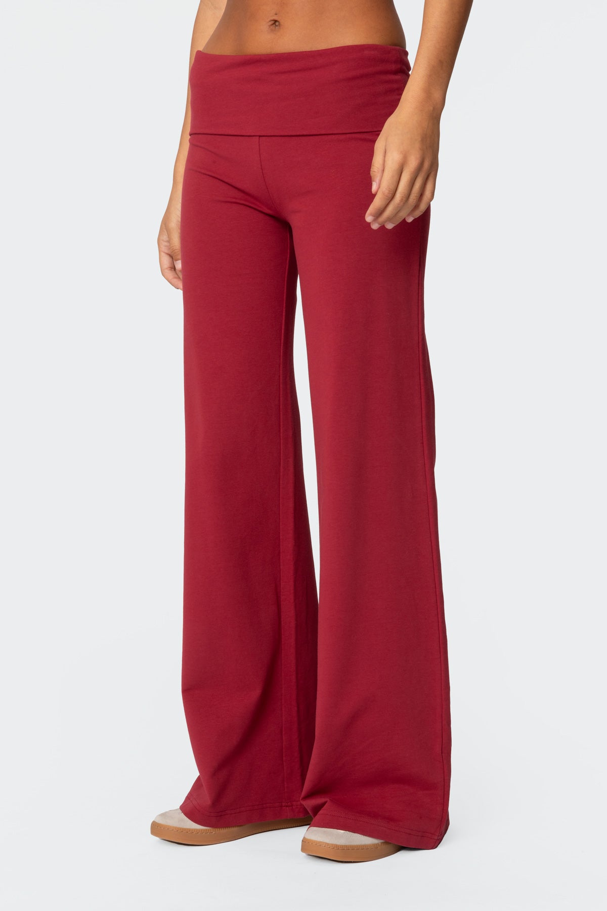 Wide Leg Foldover Pants - Image 3