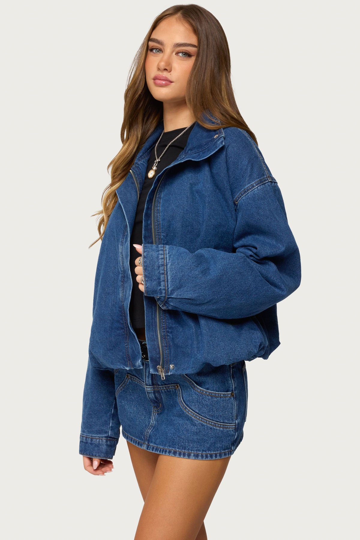 Hilary Oversized Denim Coat - Image 4