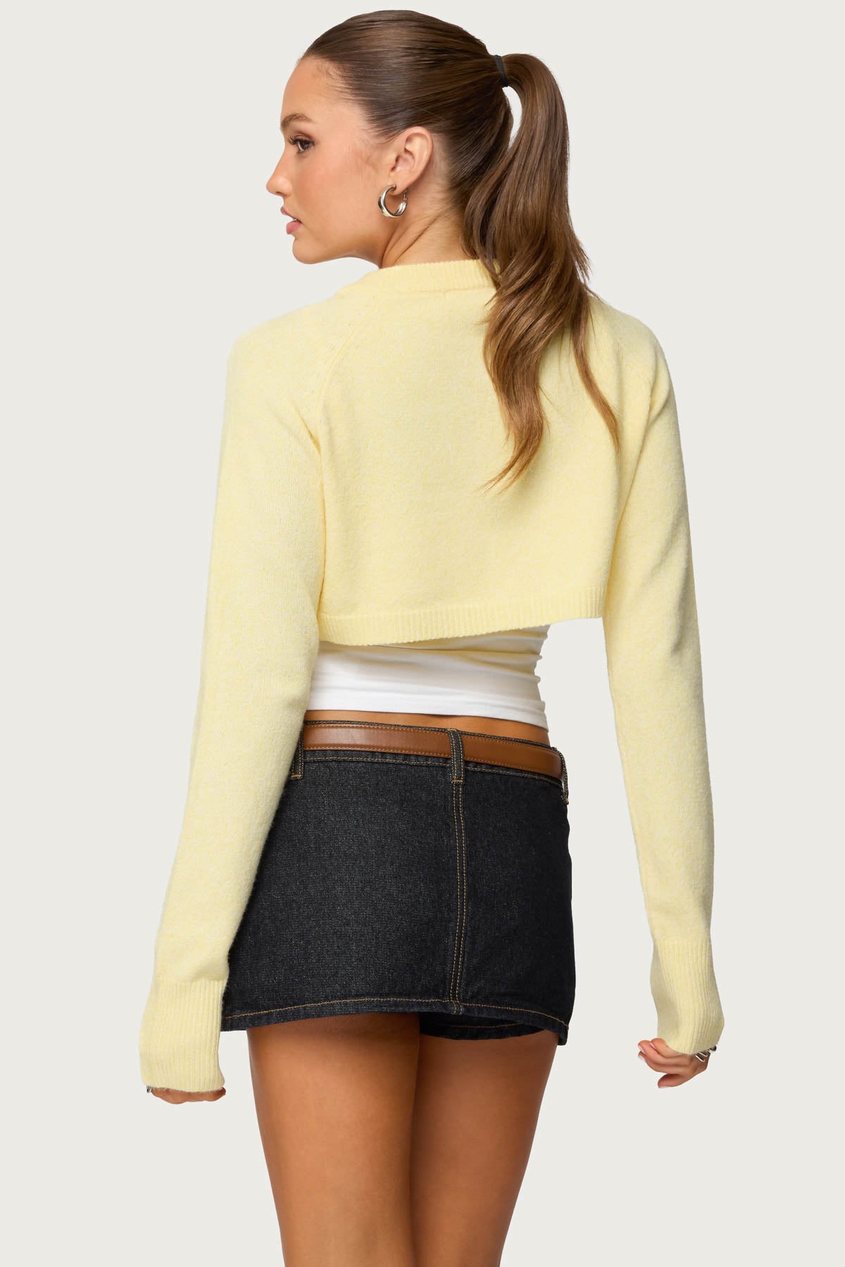 Morgynne Cropped Knit Cardigan - Image 5
