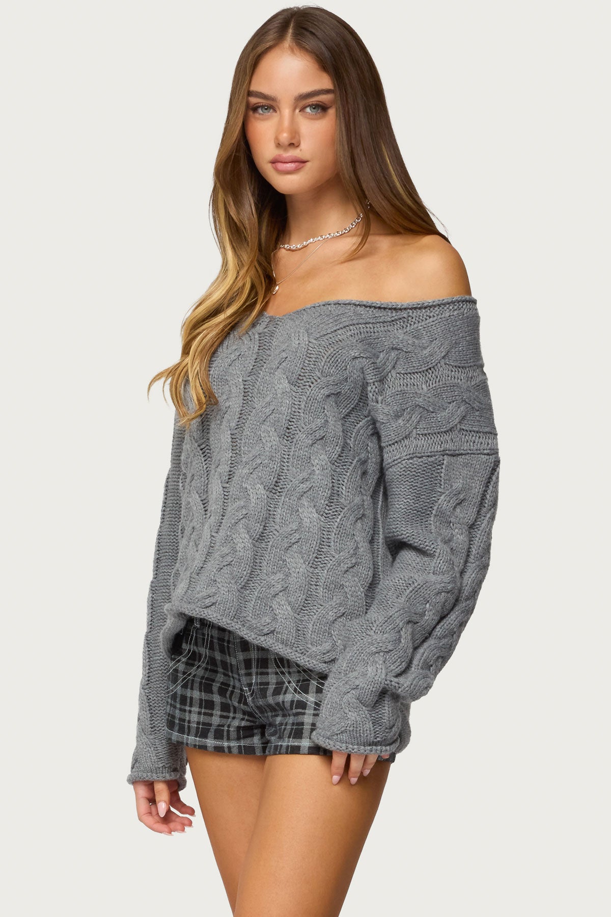Inga Oversized Cable Knit Sweater - Image 3