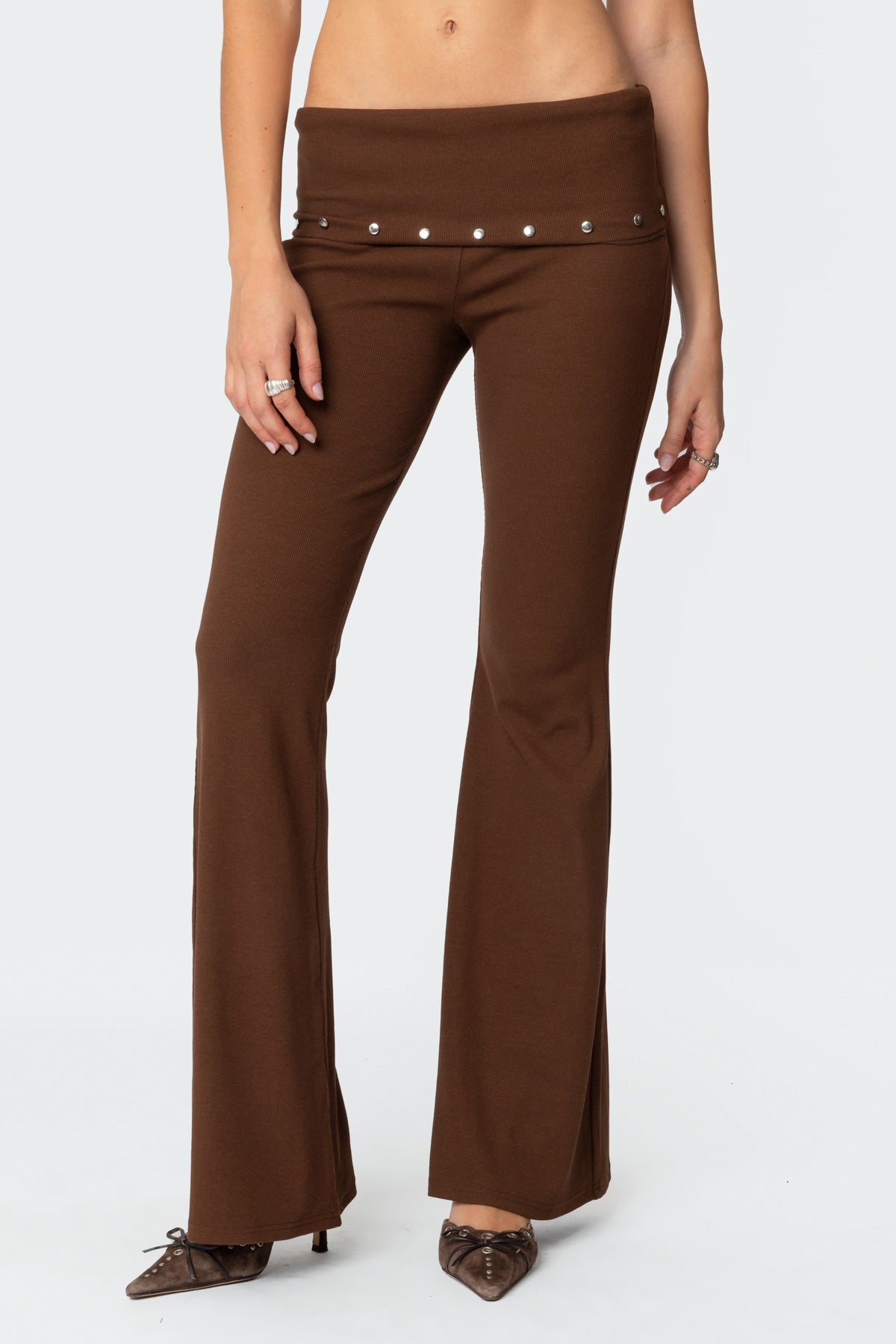 Aries Studded Fold Over Leggings - Image 2