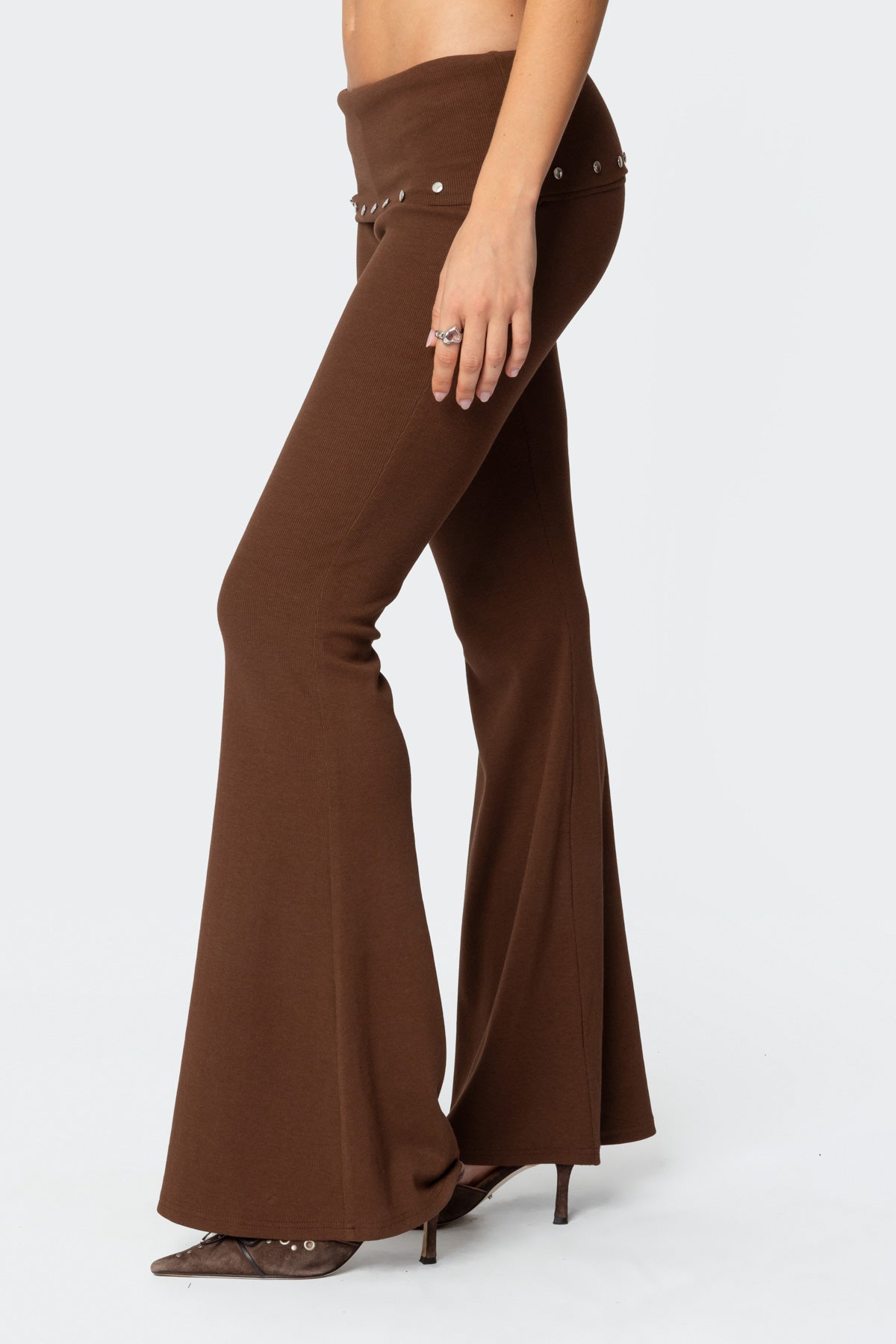Aries Studded Fold Over Leggings - Image 3