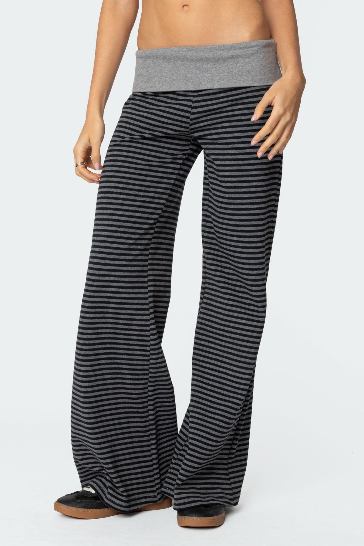 Meggy Striped Foldover Pants - Image 2