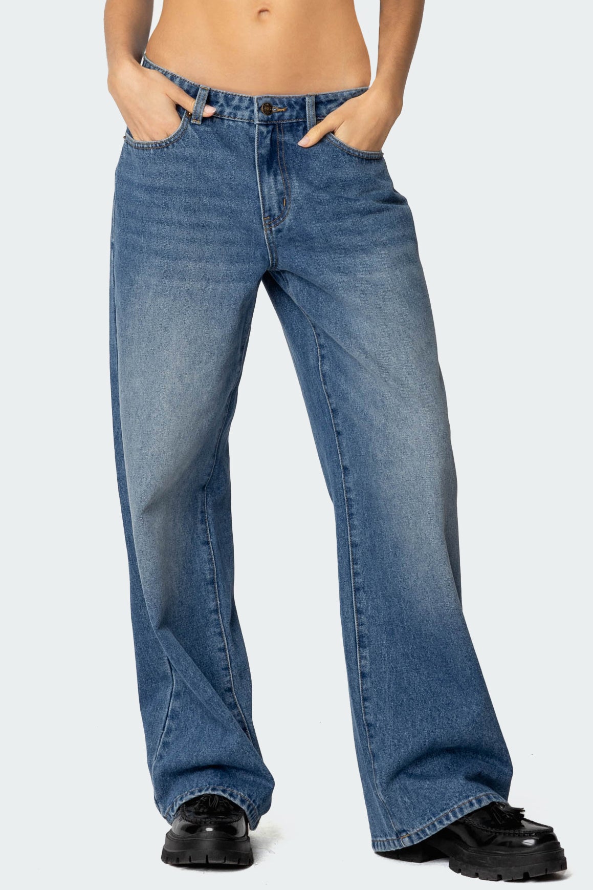 Nyc Washed Low Rise Baggy Jeans - Image 4