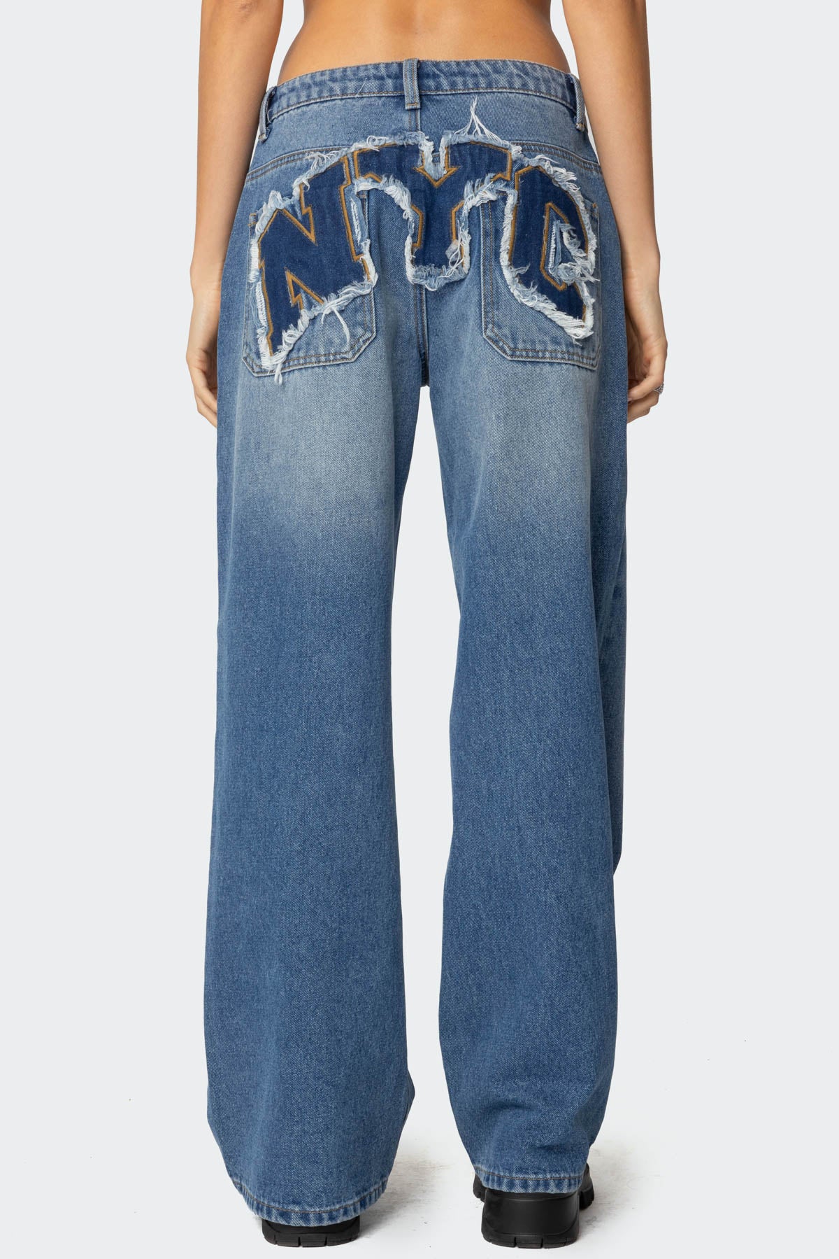 Nyc Washed Low Rise Baggy Jeans - Image 2