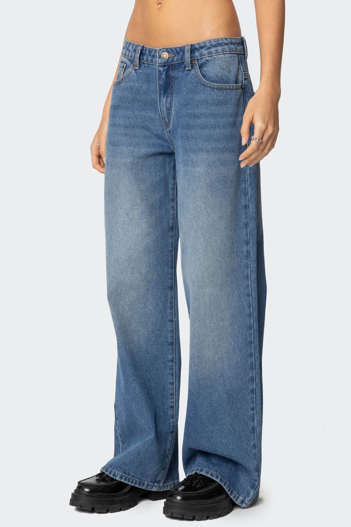 Nyc Washed Low Rise Baggy Jeans - Image 5