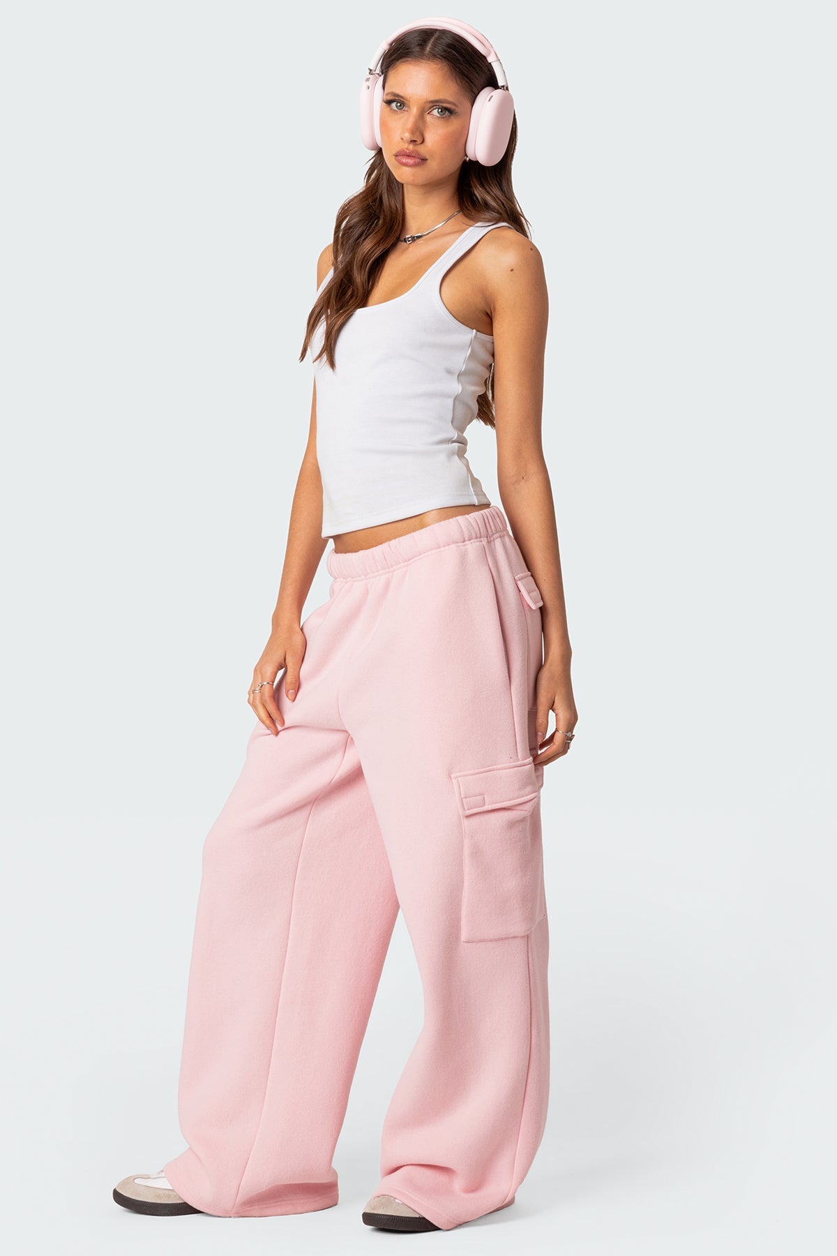 Wide Leg Cargo Sweatpants - Image 5