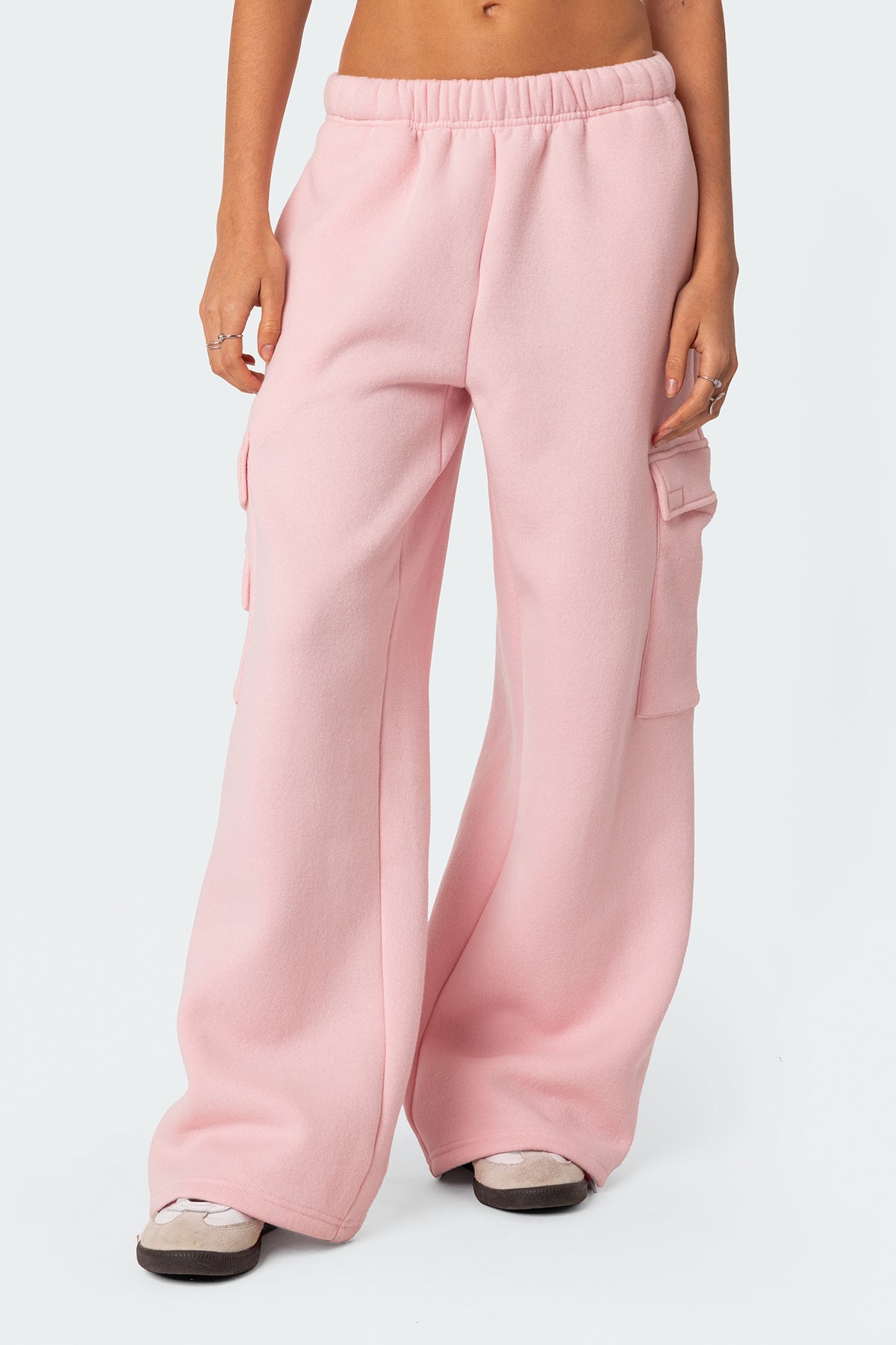 Wide Leg Cargo Sweatpants - Image 2