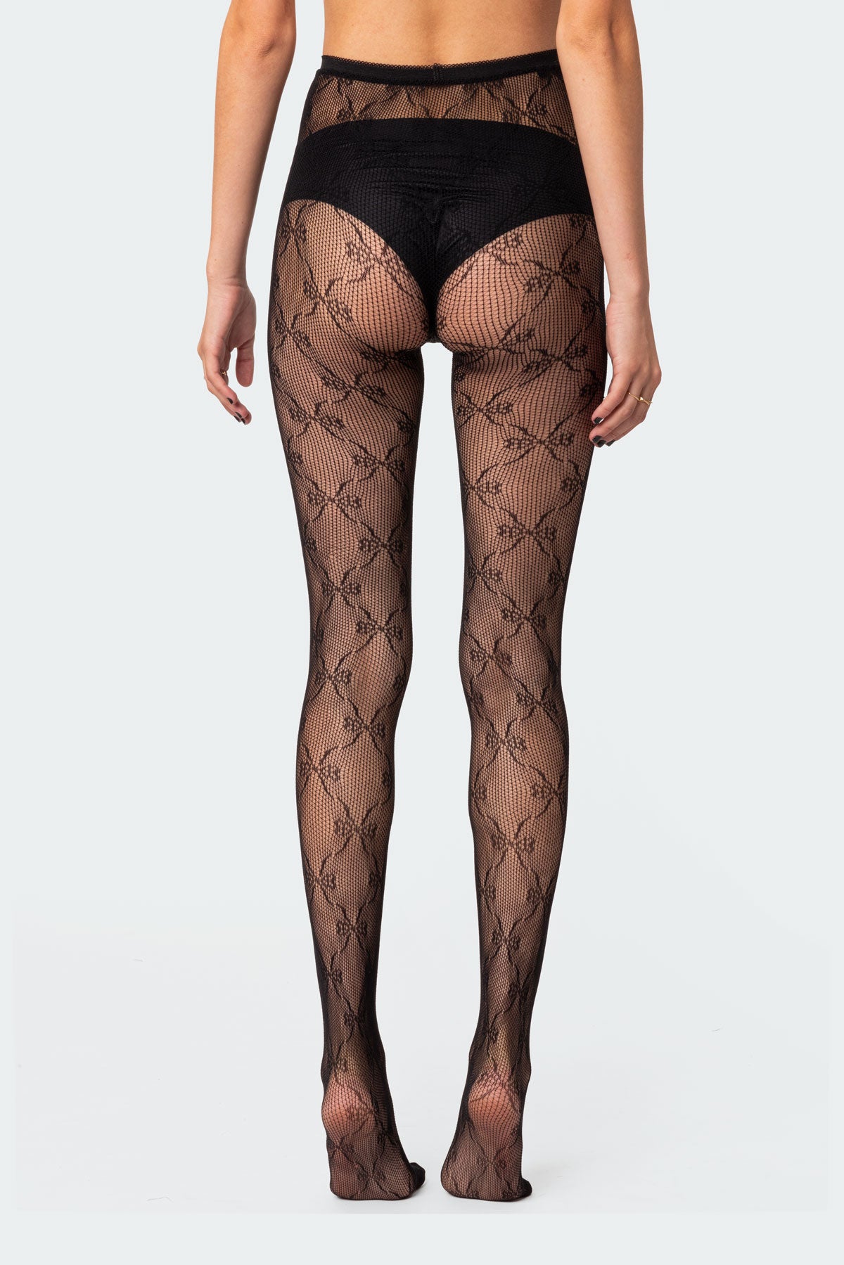 Embroidered Lacey Tights - Image 3