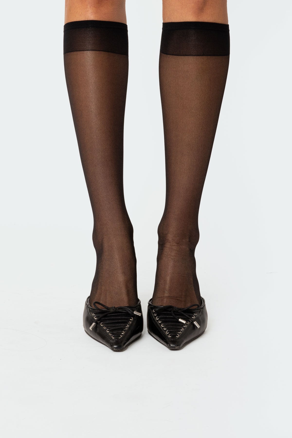 Sheer Mesh Knee High Socks - Image 2