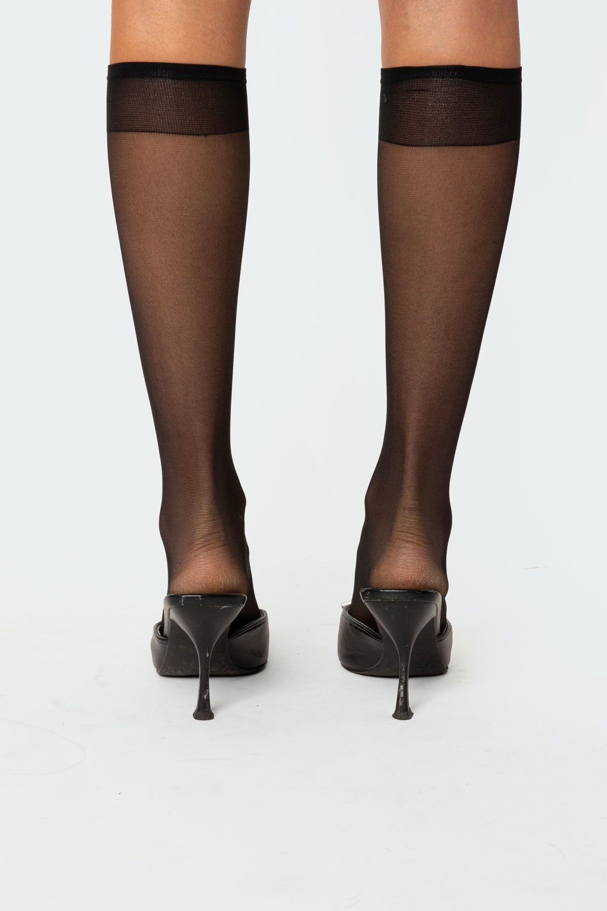 Sheer Mesh Knee High Socks - Image 3