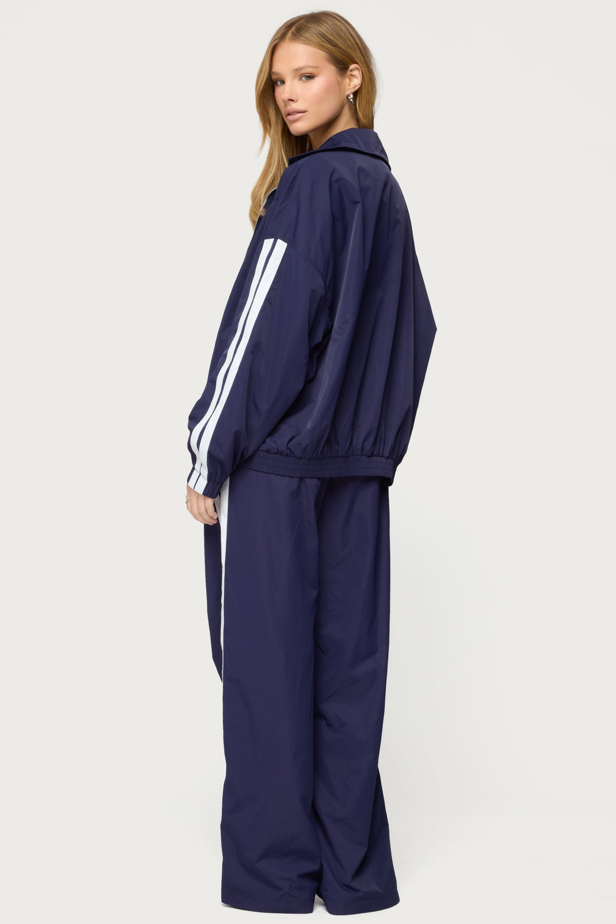 Kieran Stripey Nylon Track Jacket - Image 5
