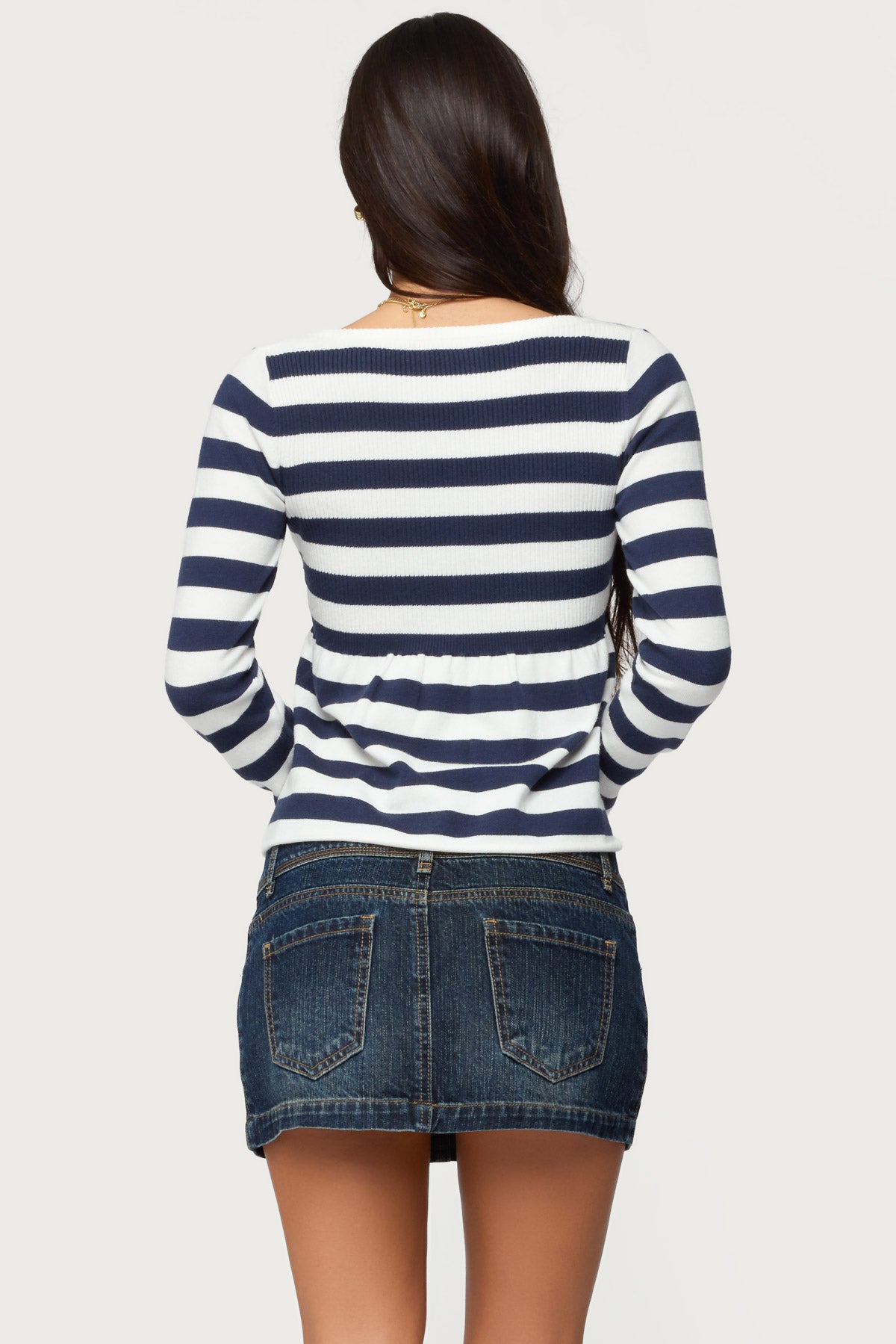 Lockie Striped Knit Babydoll Top - Image 5
