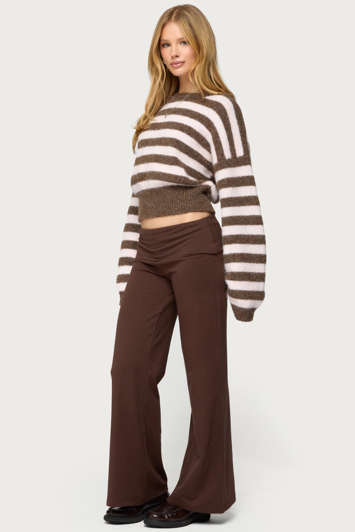 Petite Wide Leg Fold Over Pants - Image 3