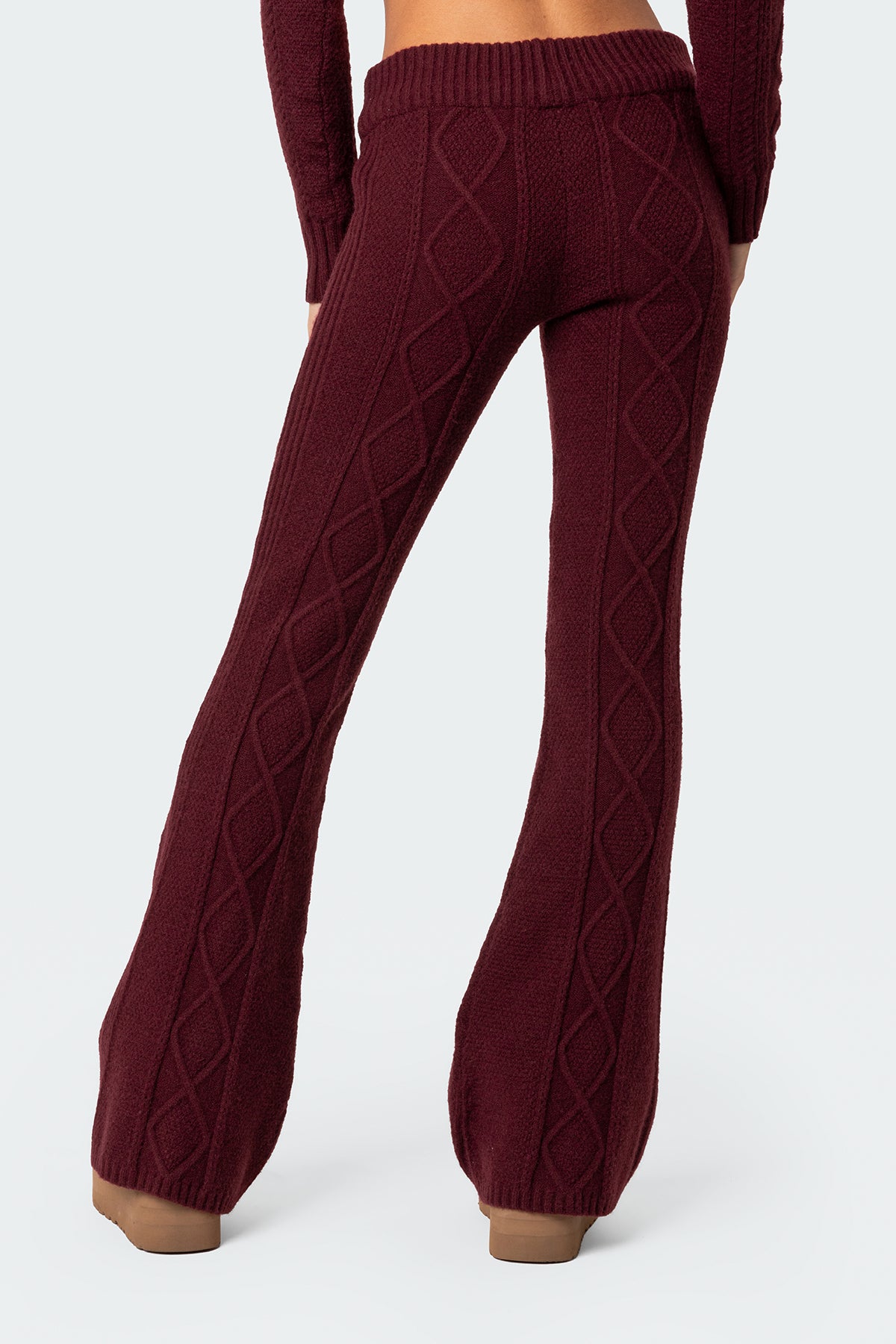 Ray Cable Knit Flared Pants - Image 4