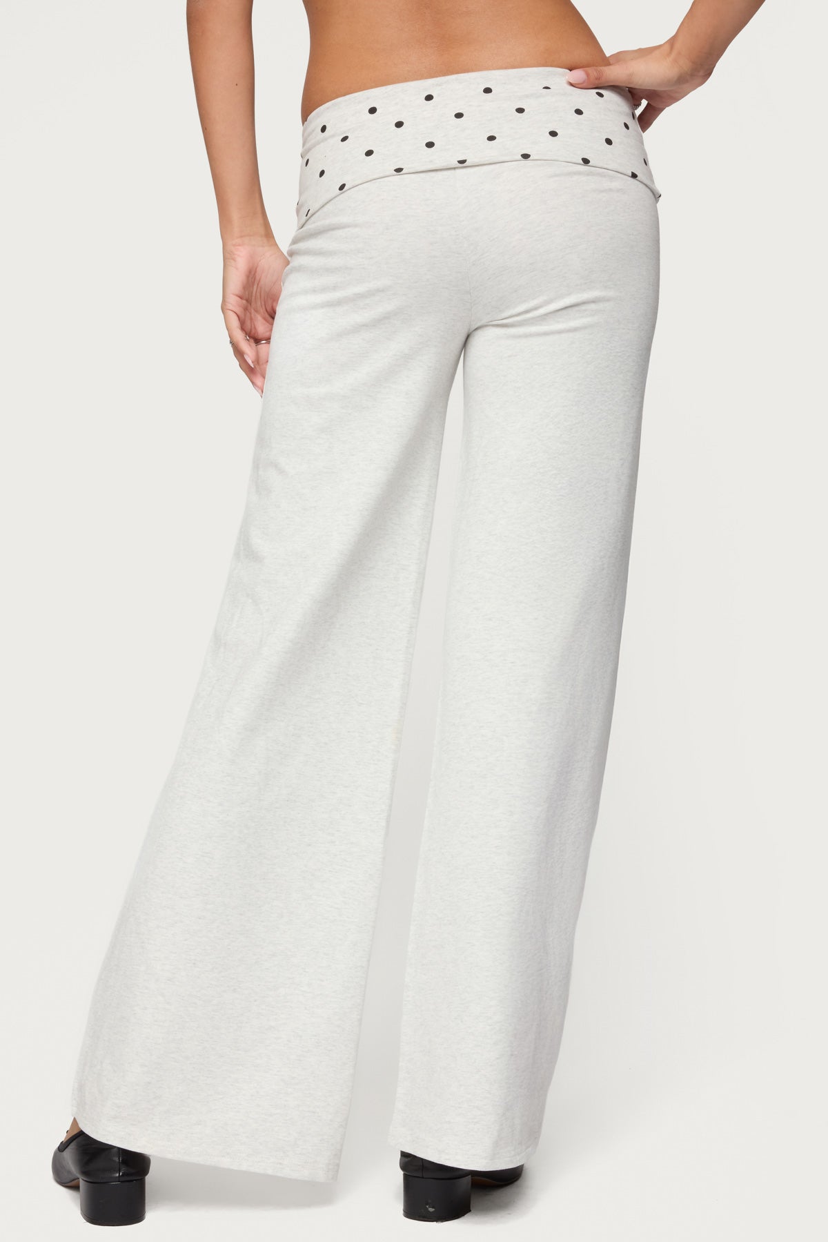Reeva Polka Dot Foldover Pants - Image 5