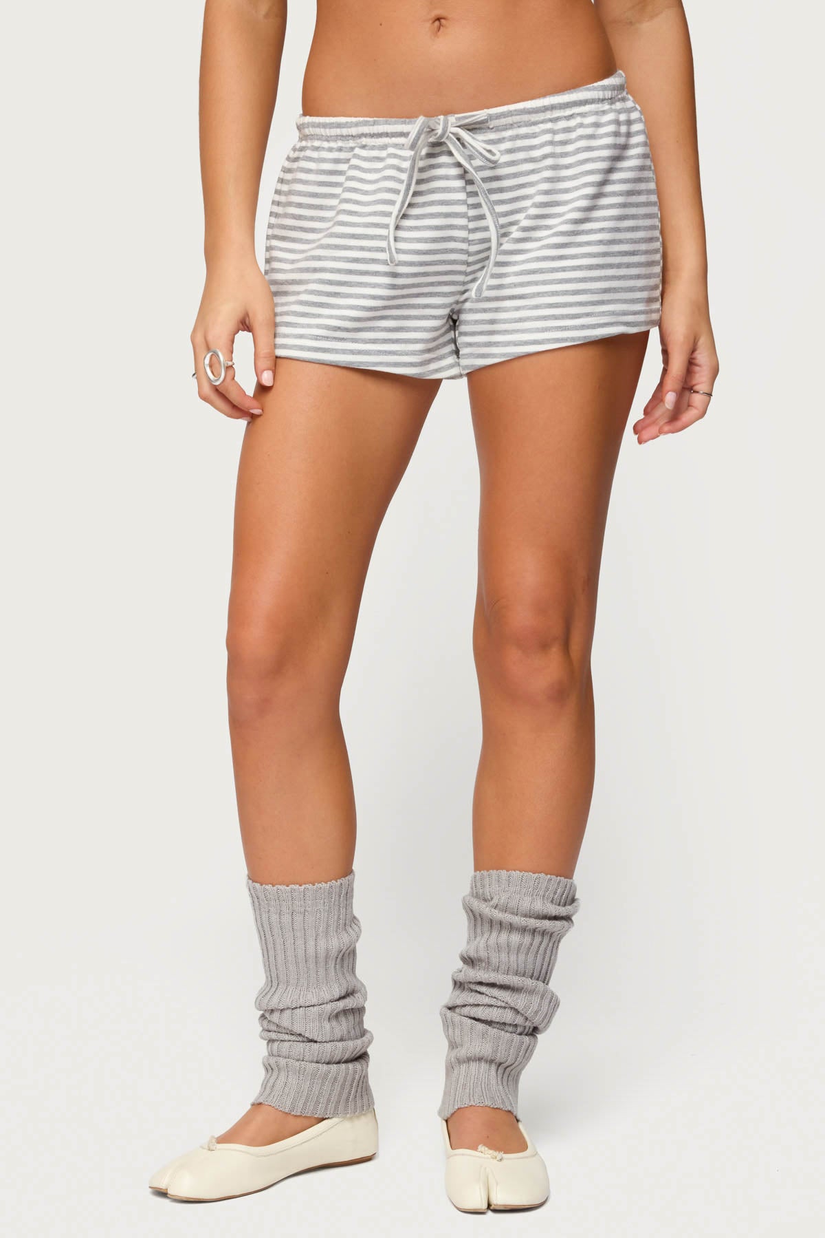 Jainee Striped Drawstring Shorts - Image 2