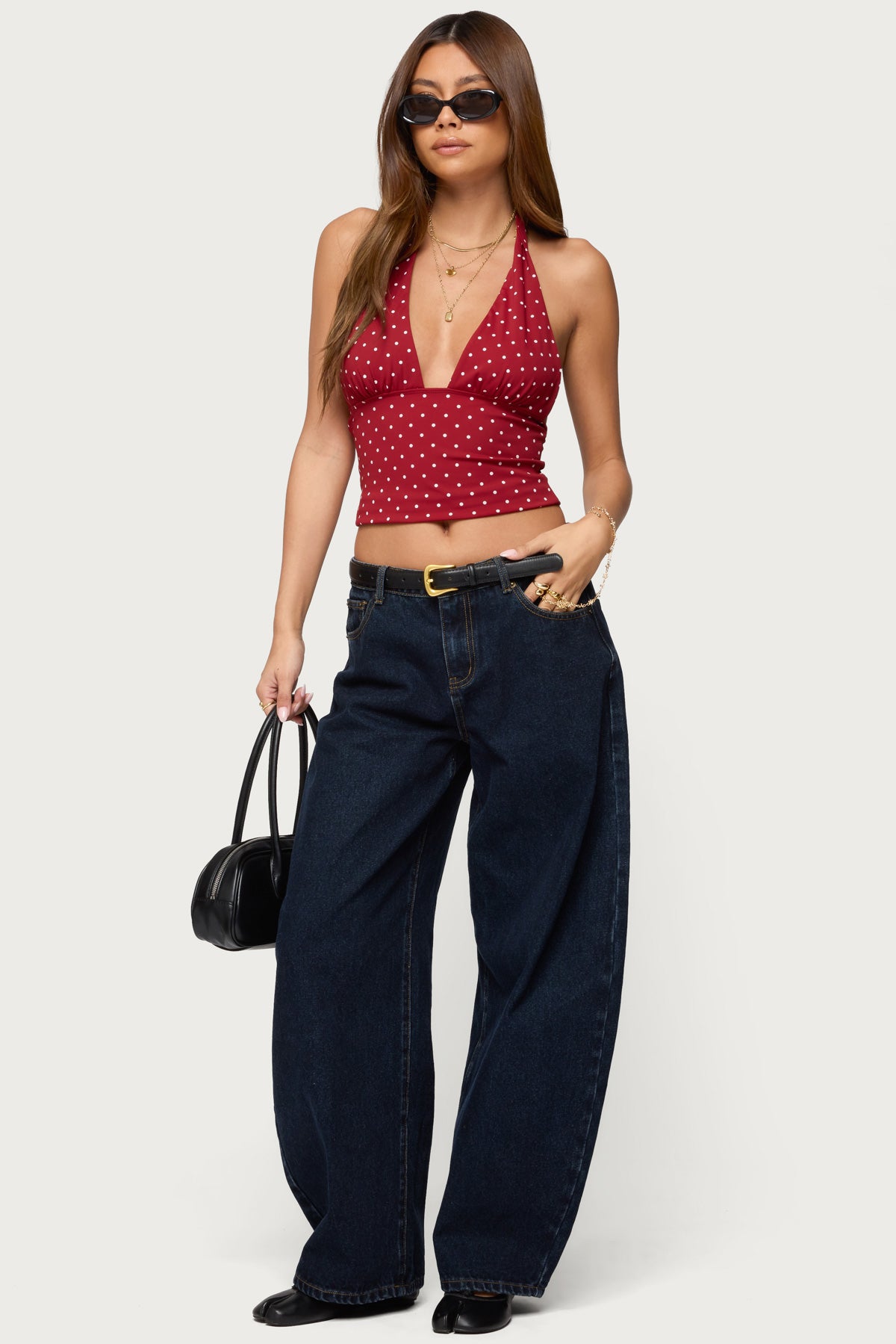 Blaire Polka Dot Halter Top - Image 2