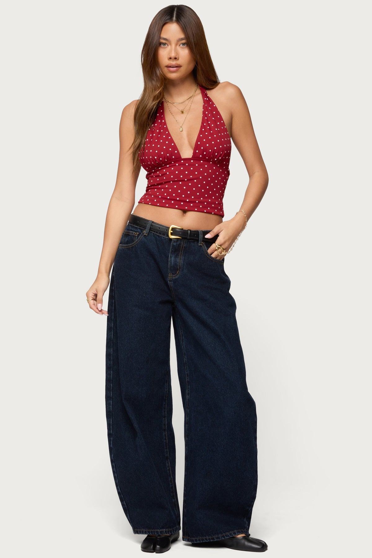 Blaire Polka Dot Halter Top - Image 5