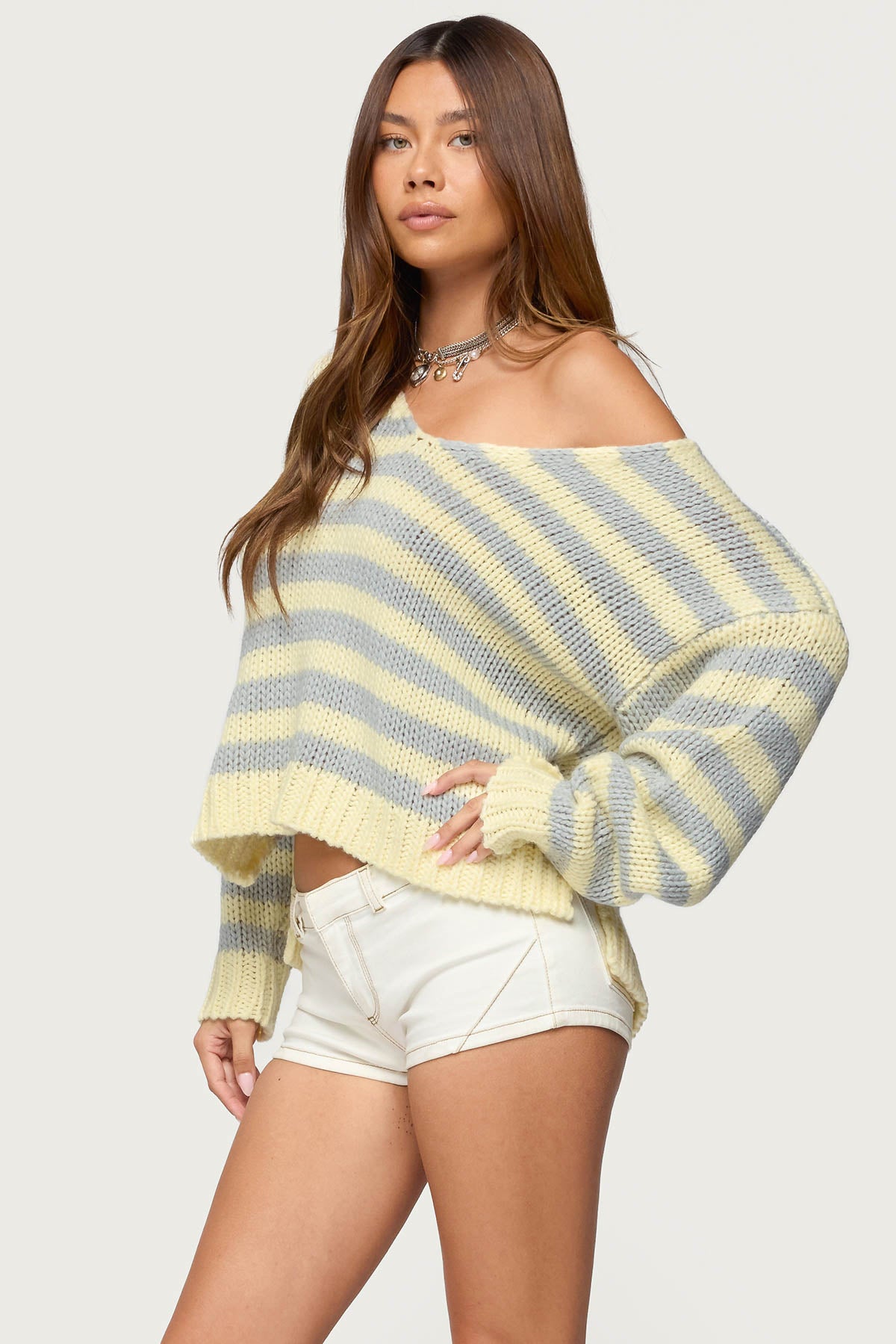 Eugenie Oversized Striped Sweater - Image 3