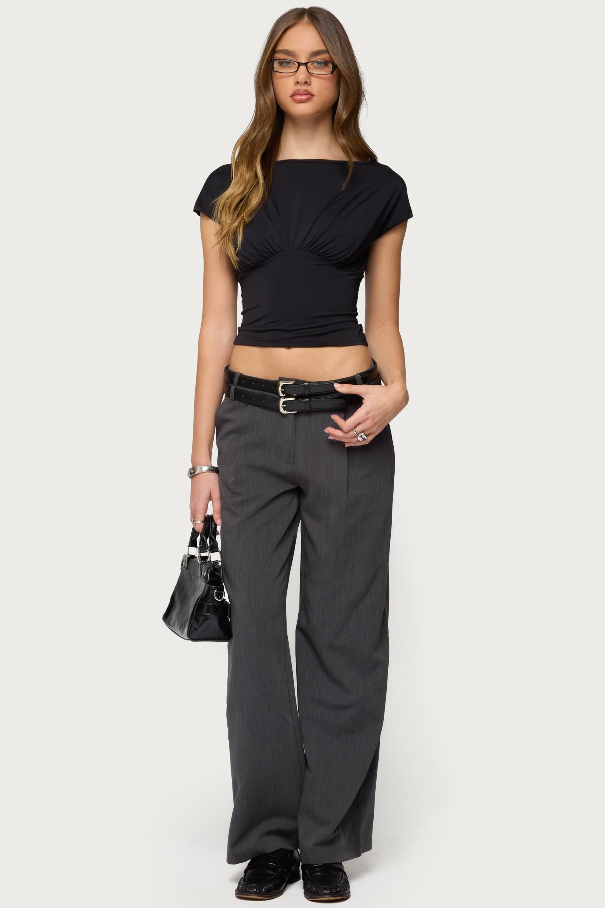 Leonah Ruched Boat Neck Top - Image 2