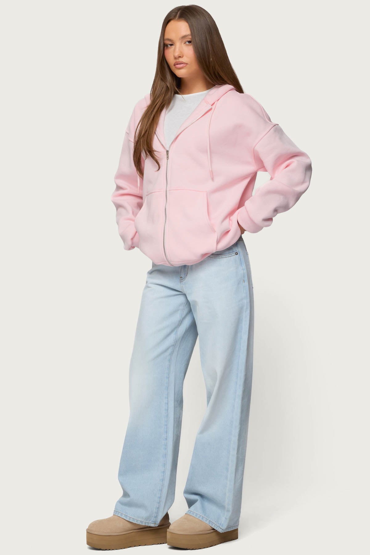 Rocia Oversized Zip Up Hoodie - Image 4