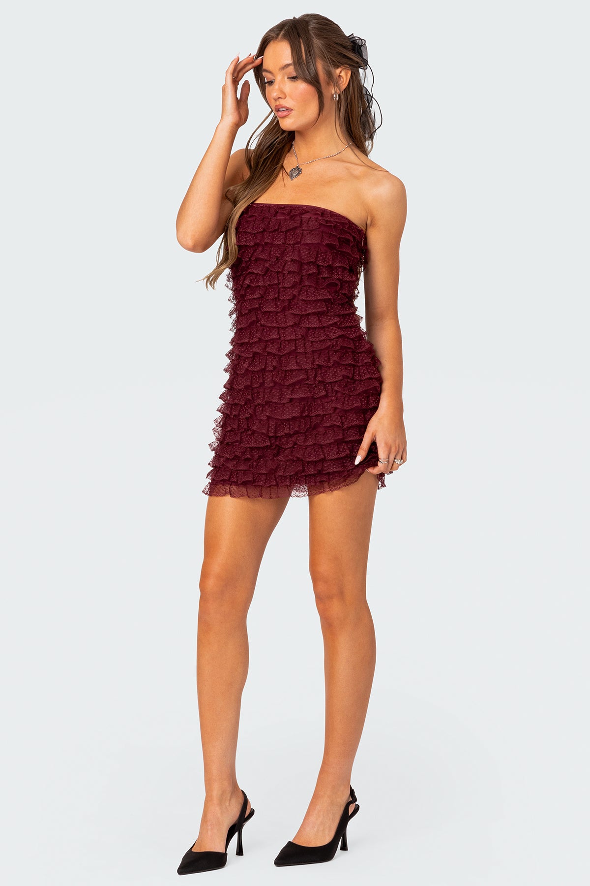 Rinna Ruffle Mini Dress - Image 2