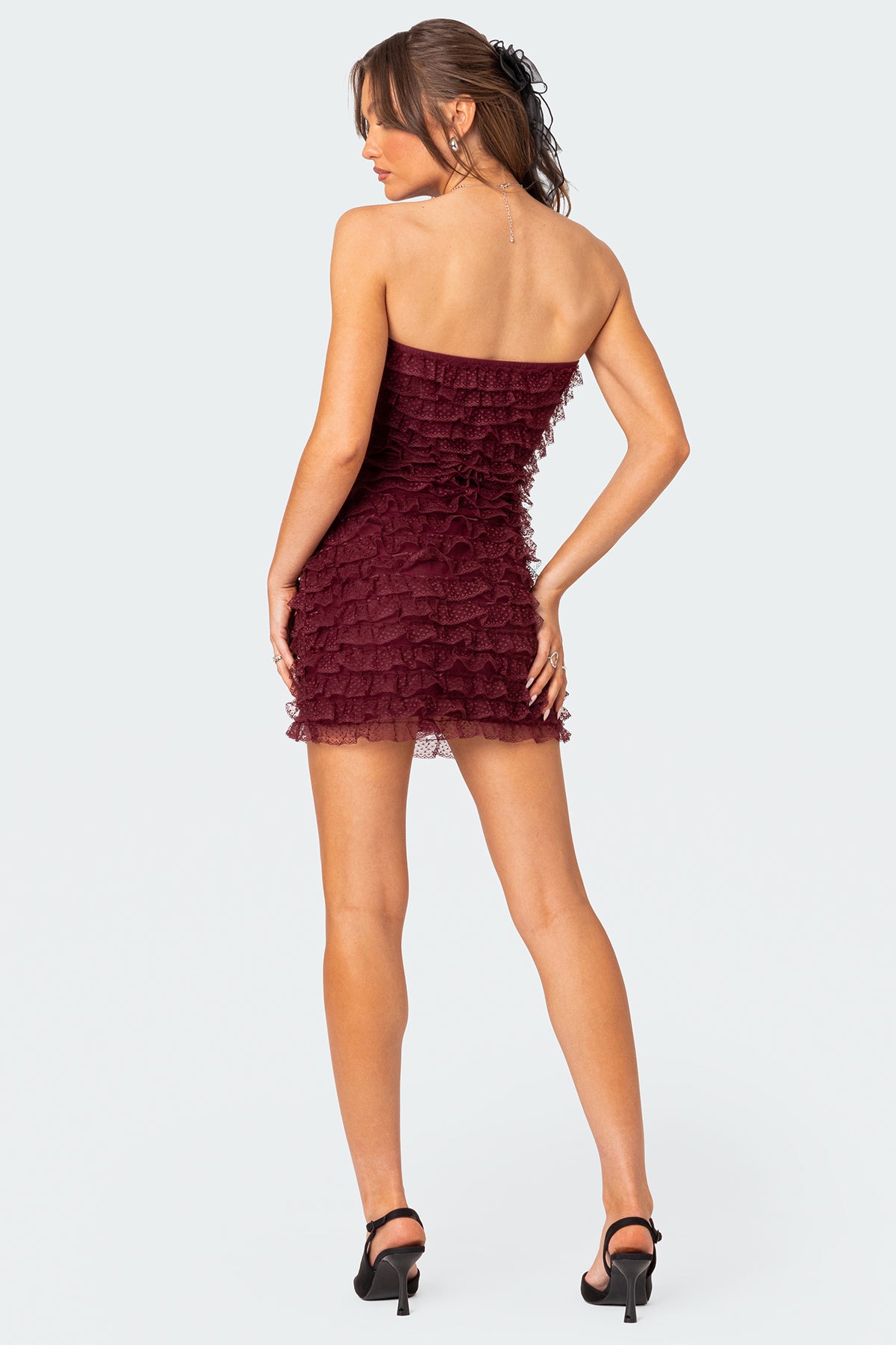 Rinna Ruffle Mini Dress - Image 4