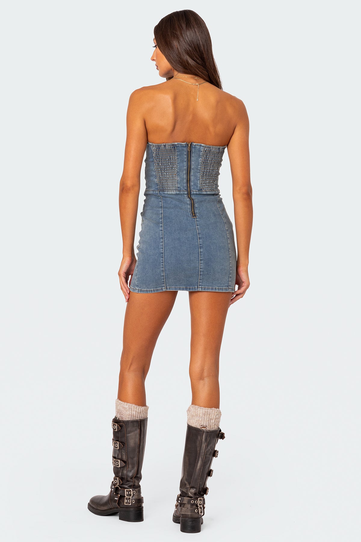 Alissa Denim Mini Dress - Image 4