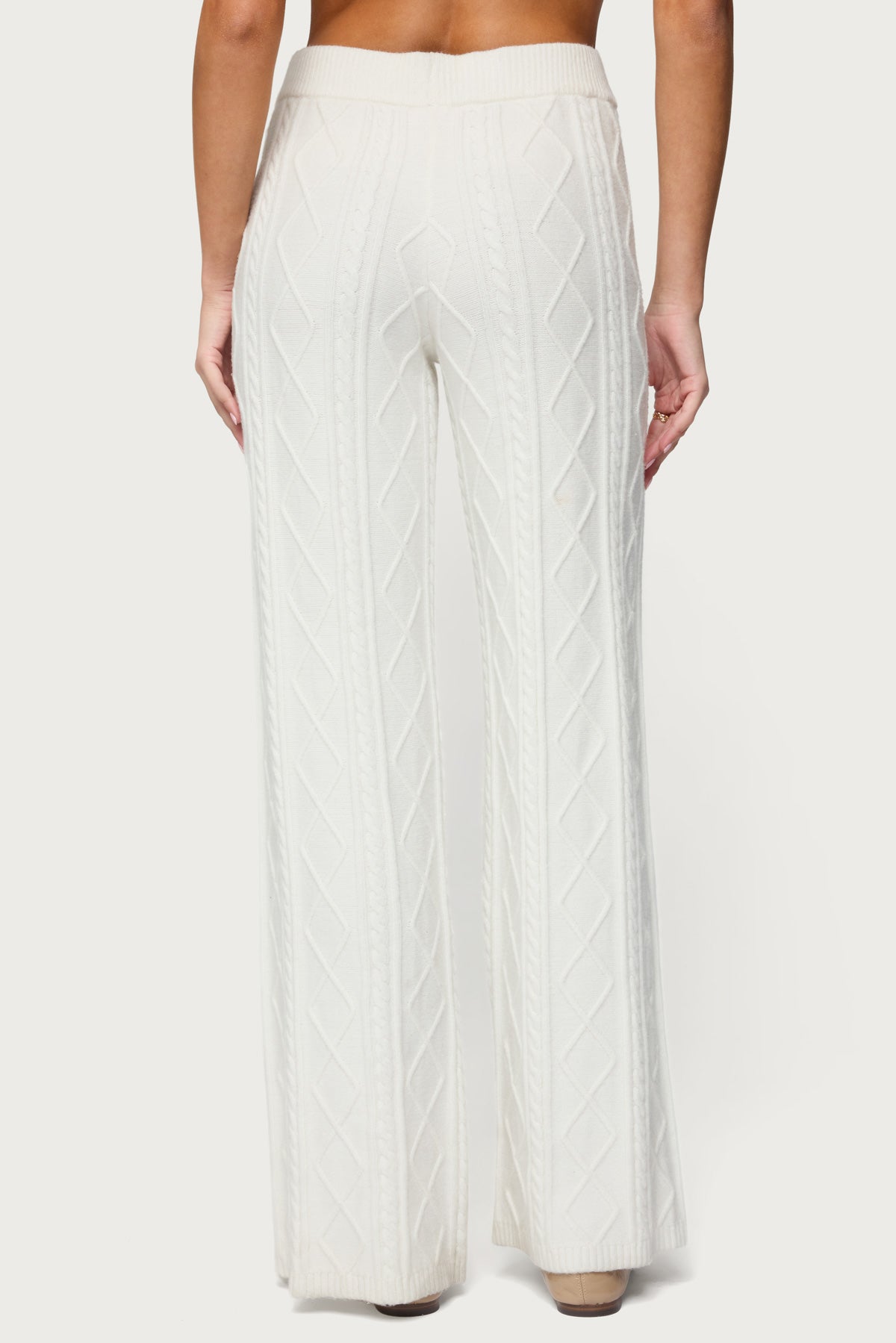 Louise Straight Leg Cable Knit Pants - Image 4