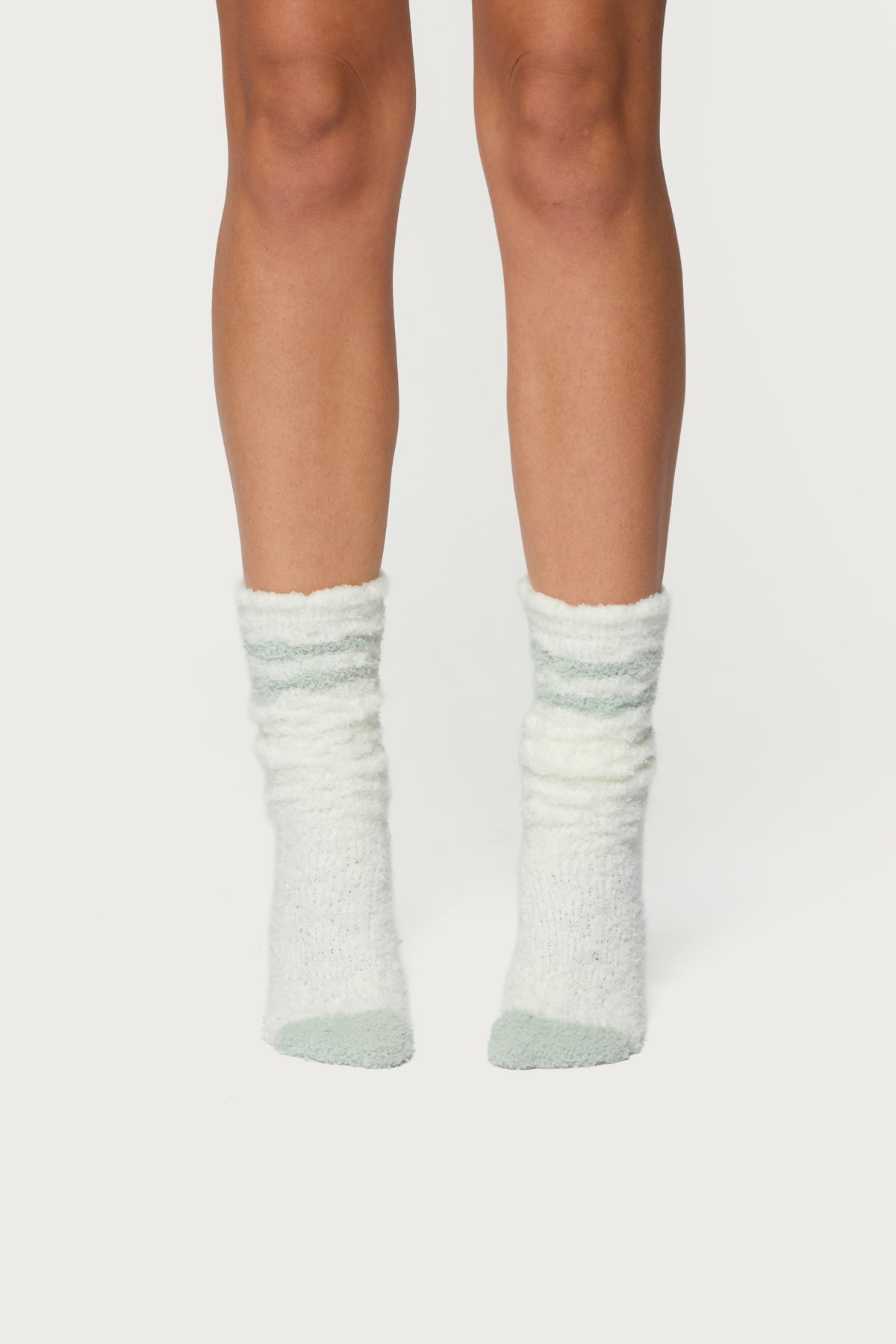 Stripey Fuzzy Scrunch Socks - Image 2