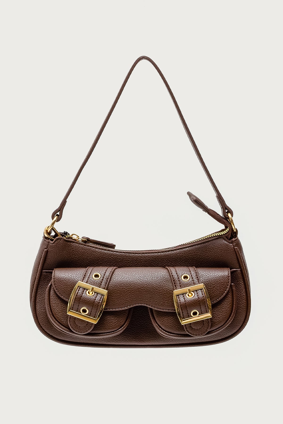 Zinnia Faux Leather Buckle Bag - Image 2