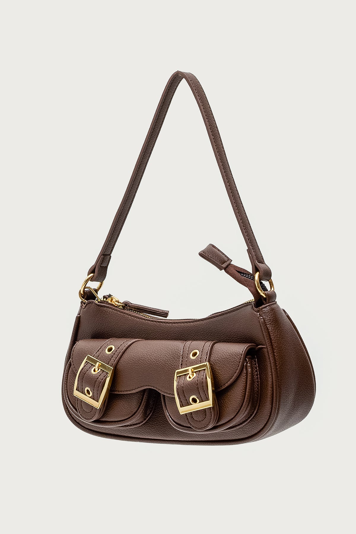Zinnia Faux Leather Buckle Bag - Image 4