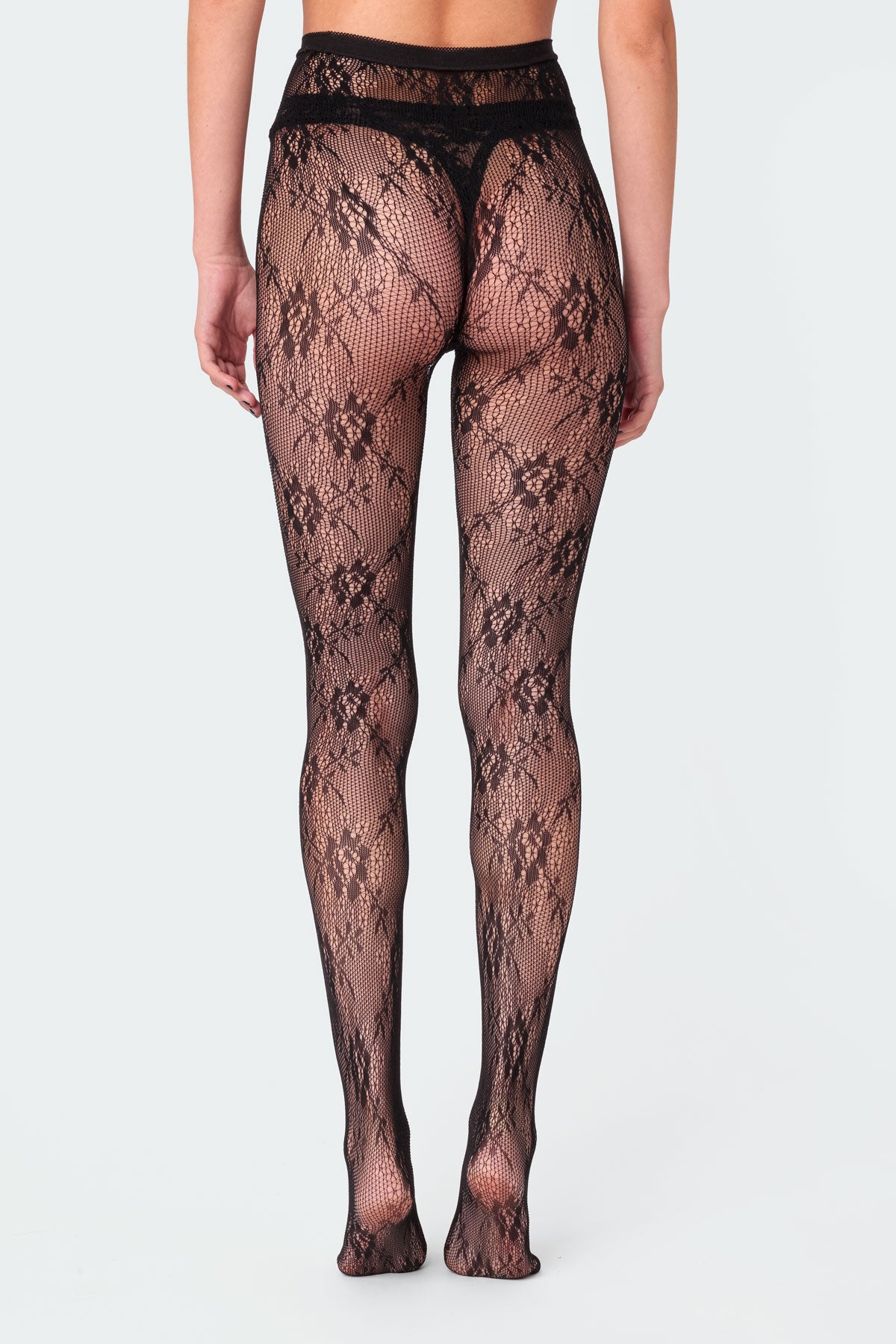 Sheer Lace Tights - Image 3