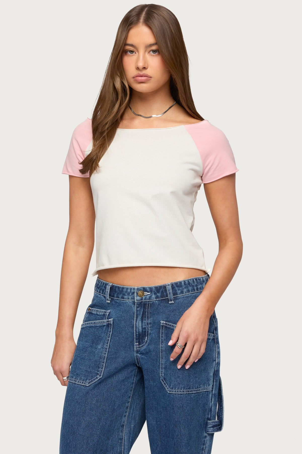Liva Contrast Raglan T Shirt - Image 3