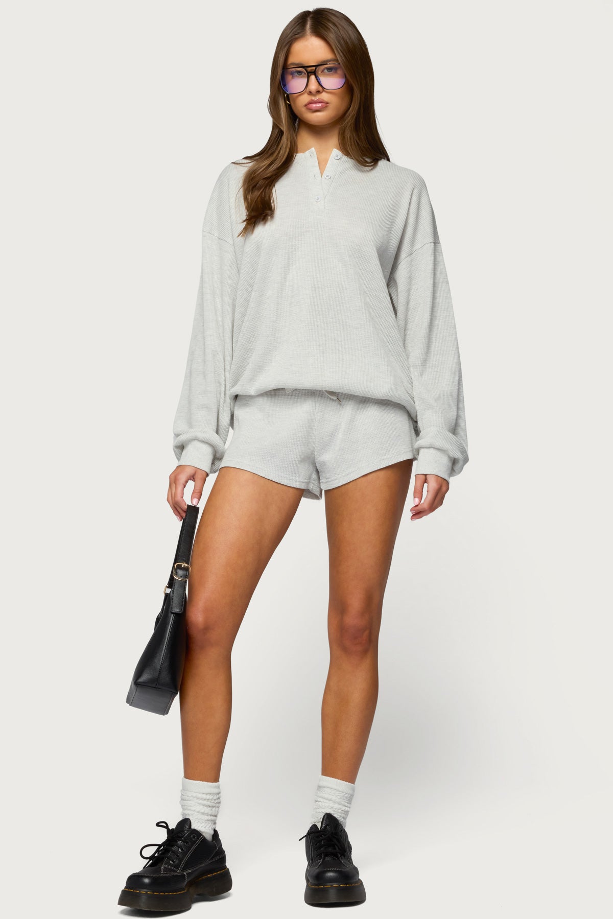 Baila Waffle Henley Top - Image 2
