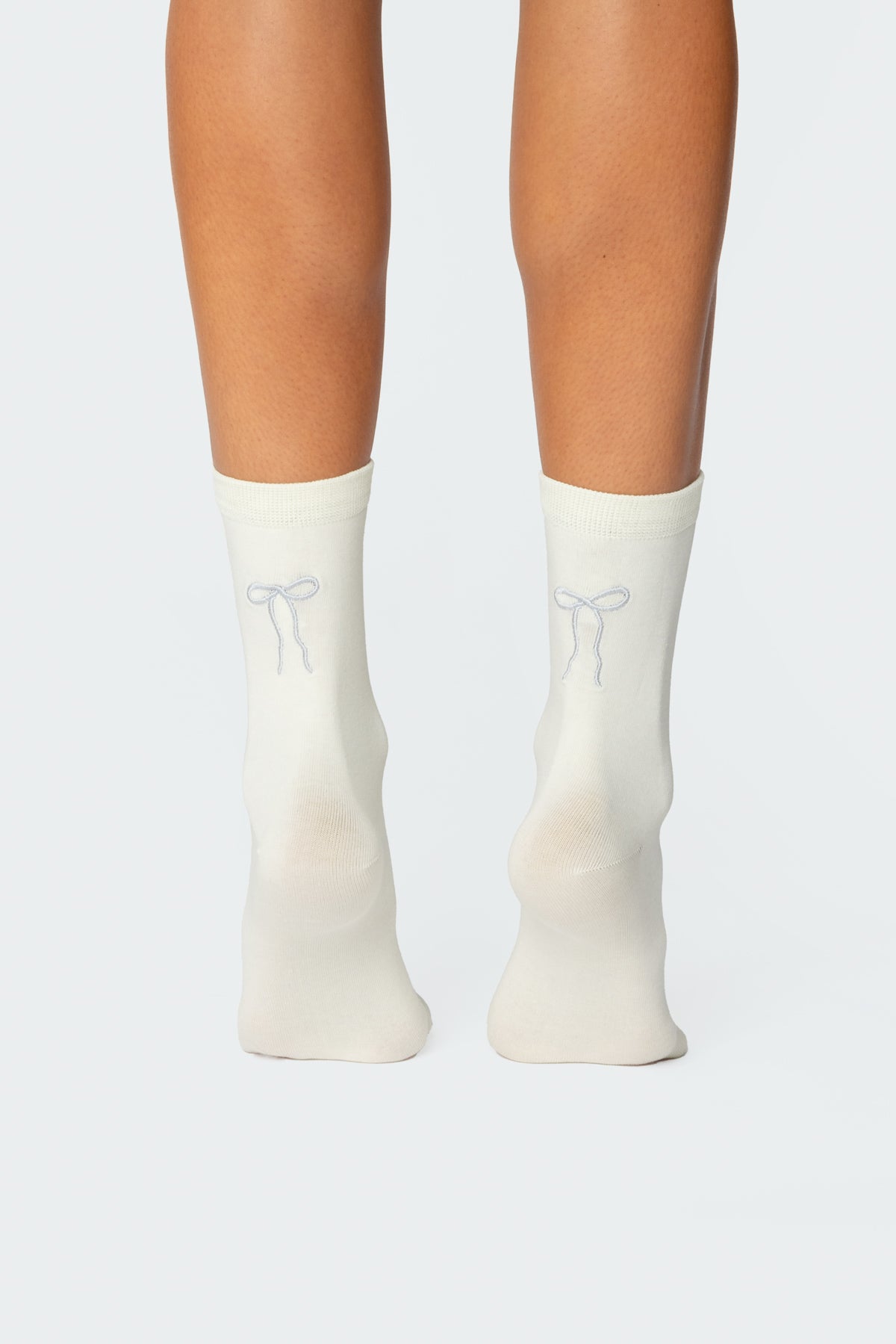 Embroidered Bow Socks - Image 2