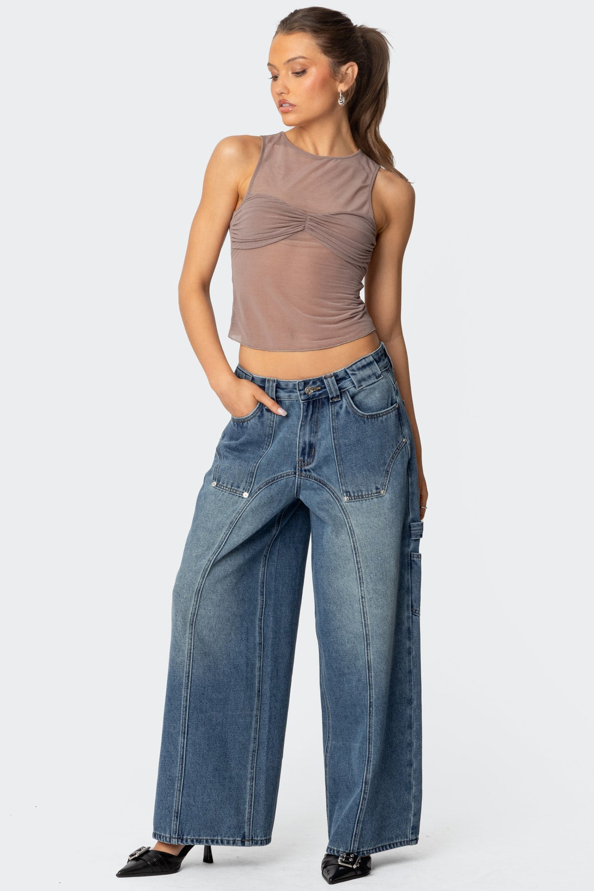Tal Low Rise Baggy Carpenter Jeans - Image 5