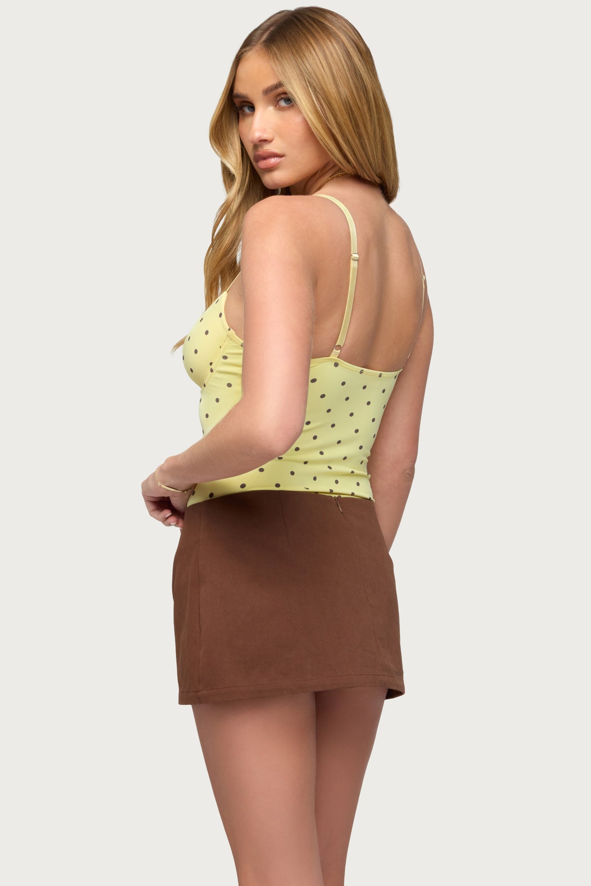 Gabriana Polka Dot Cupped Bodysuit - Image 4