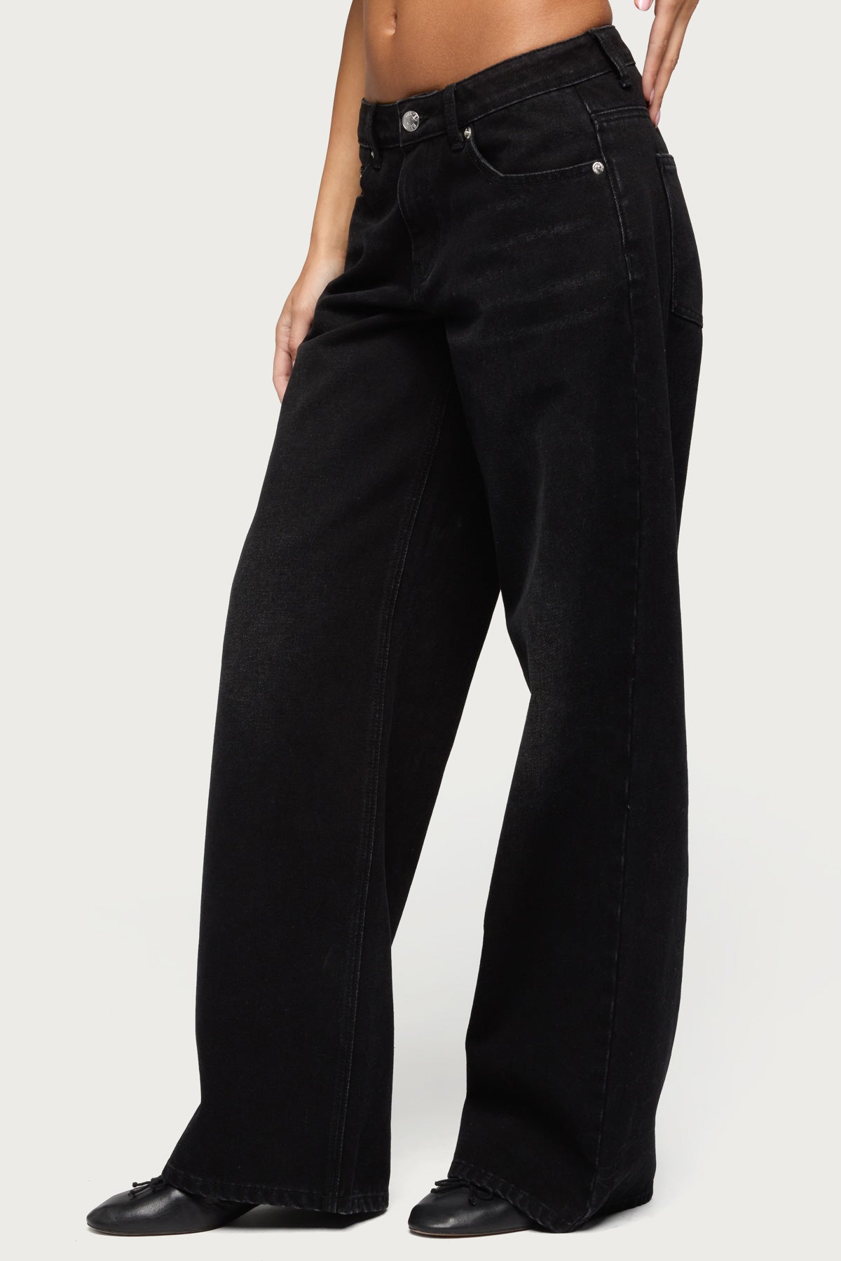 Raelynn Washed Low Rise Baggy Jeans - Image 3