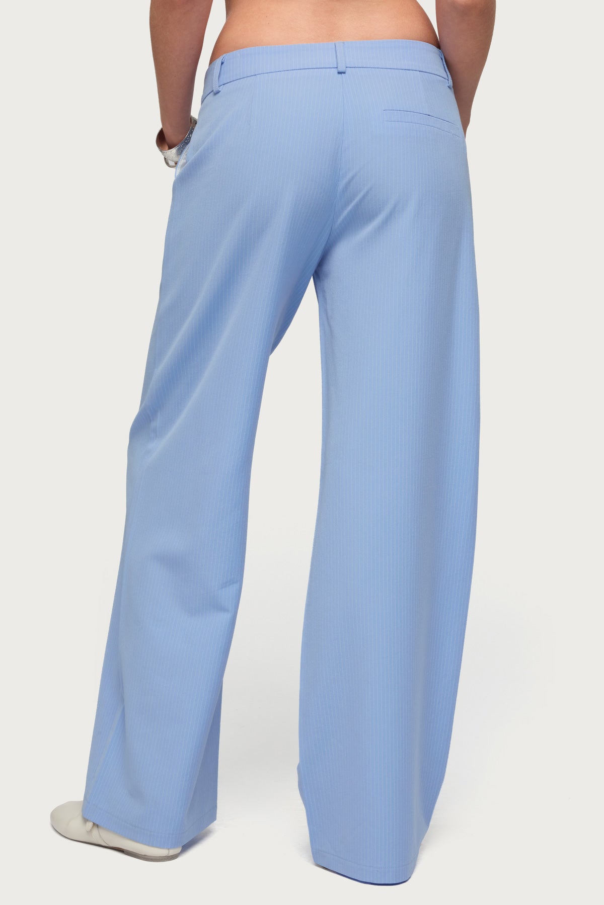 Pinstripe Tailored Straight Leg Pants - Image 4