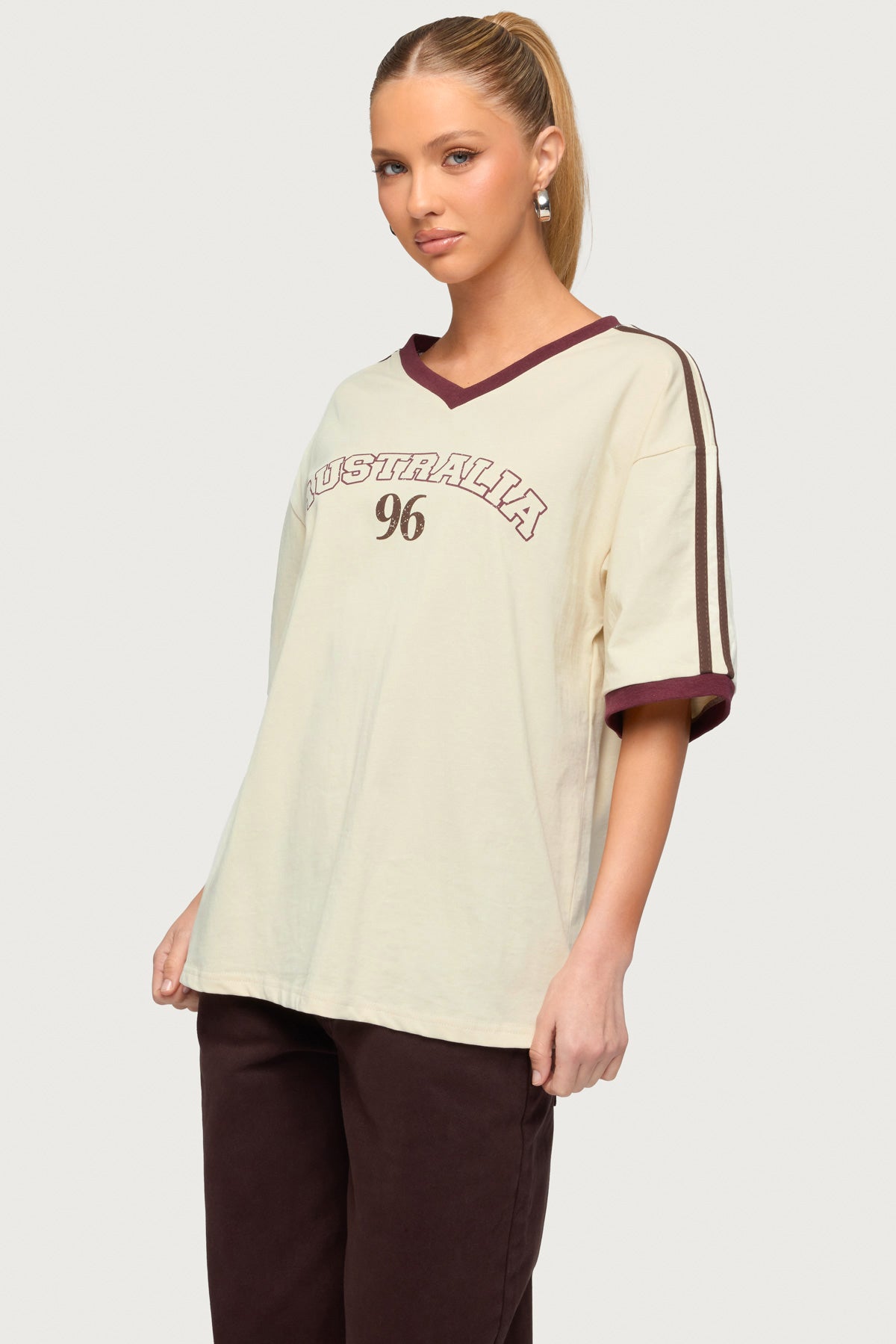 Australia 96 Contrast Oversized T Shirt - Image 3