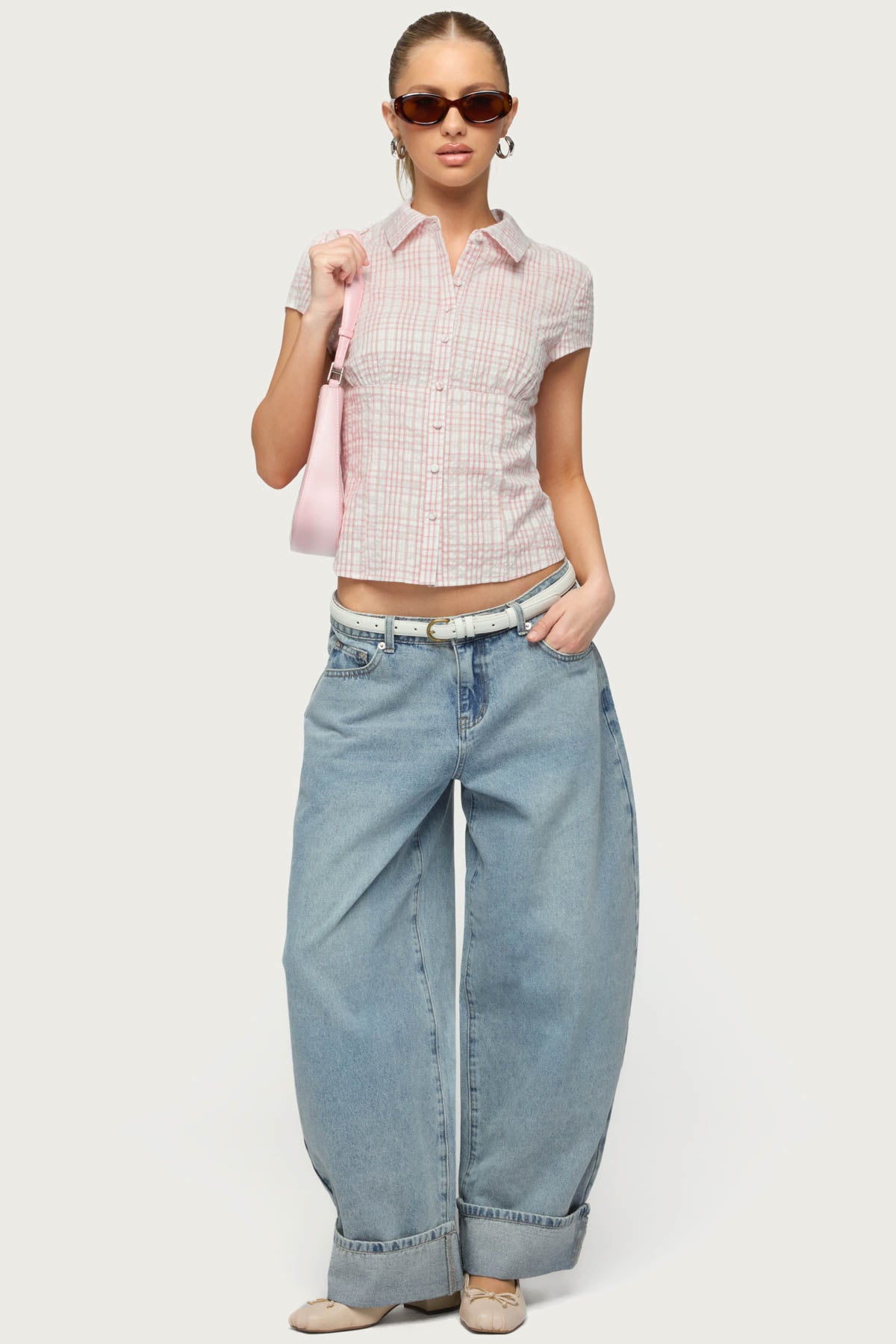 Naiah Plaid Tailored Button Up Shirt - Image 2
